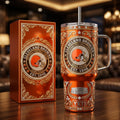 Cleveland Browns 40oz Tumbler with Lid and Straw