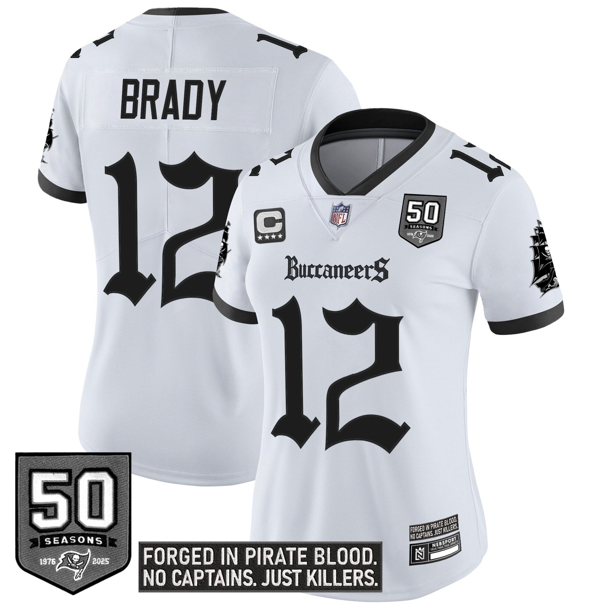 Women's Tampa Bay Buccaneers 'Gothic Pirate Shadows Edition' Vapor Limited Jersey - All Stitched