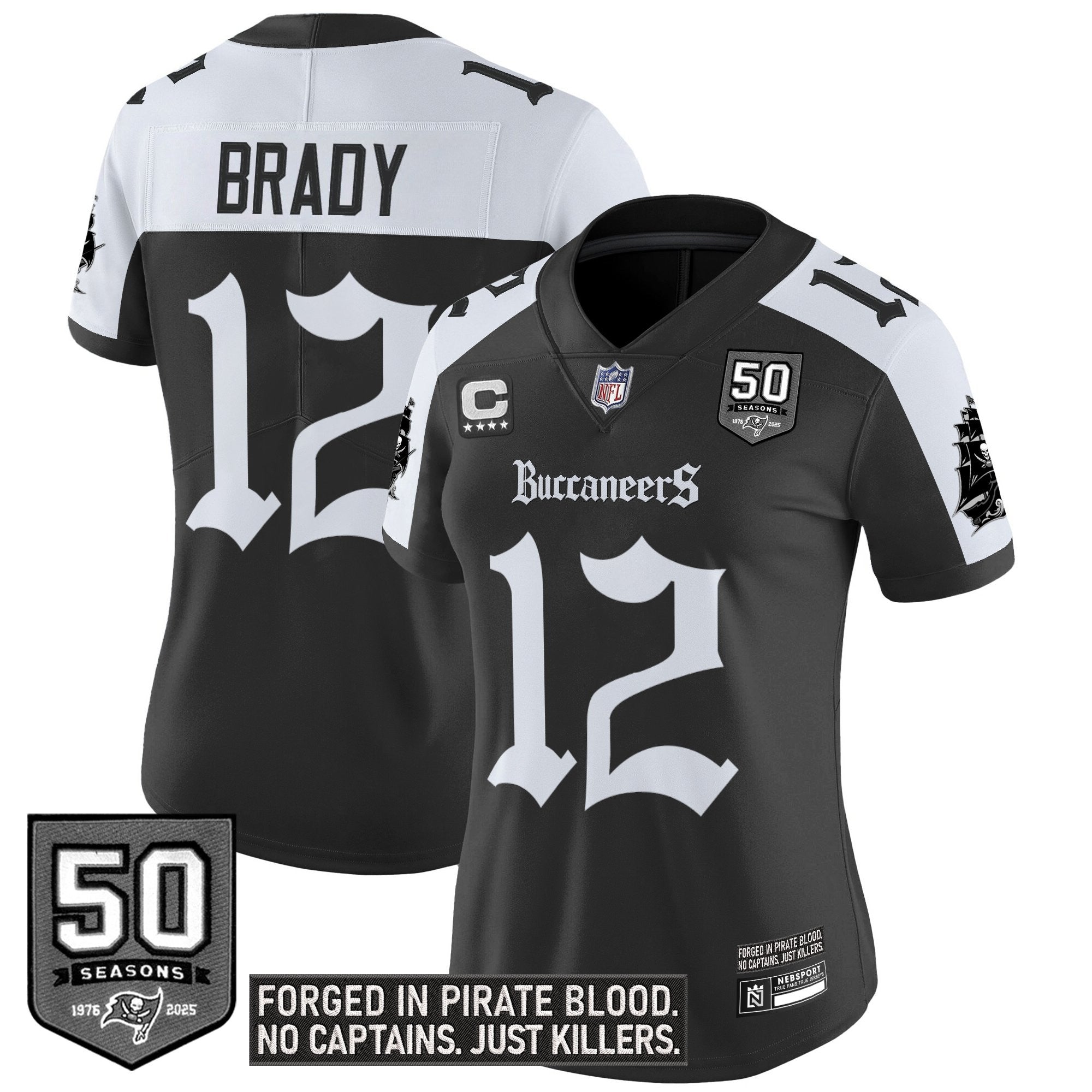 Women's Tampa Bay Buccaneers 'Gothic Pirate Shadows Edition' Vapor Limited Jersey - All Stitched
