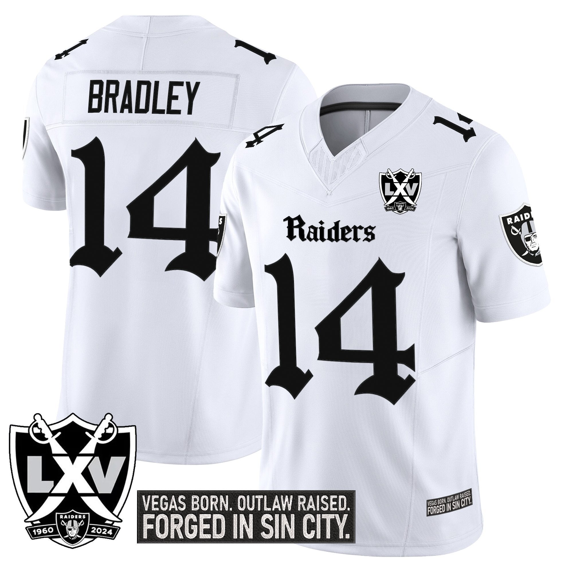 Men's Las Vegas Raiders 'Gothic Sin City Shadows Edition' Vapor Limited Jersey V2 - All Stitched