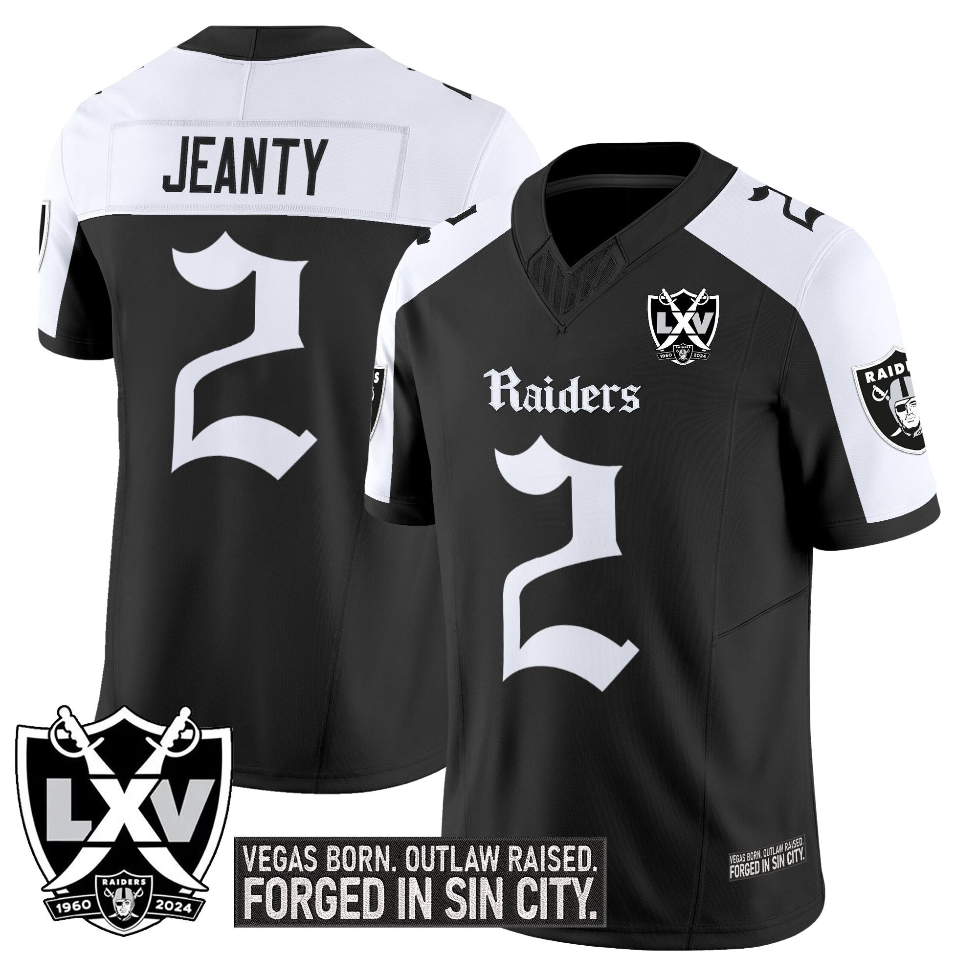 Men's Las Vegas Raiders 'Gothic Sin City Shadows Edition' Vapor Limited Jersey V2 - All Stitched