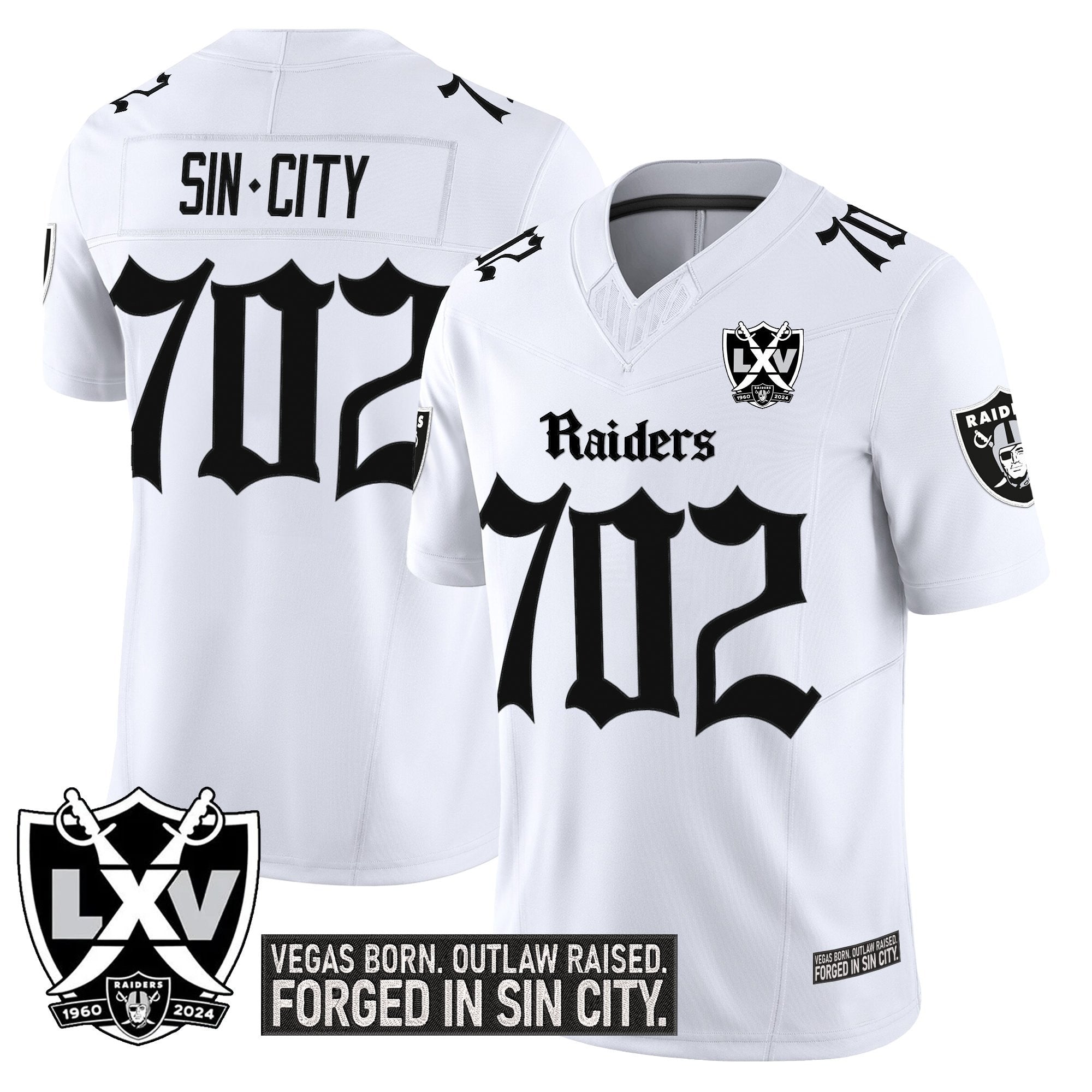Men's Las Vegas Raiders 'Gothic Sin City Shadows Edition' Vapor Limited Jersey V2 - All Stitched
