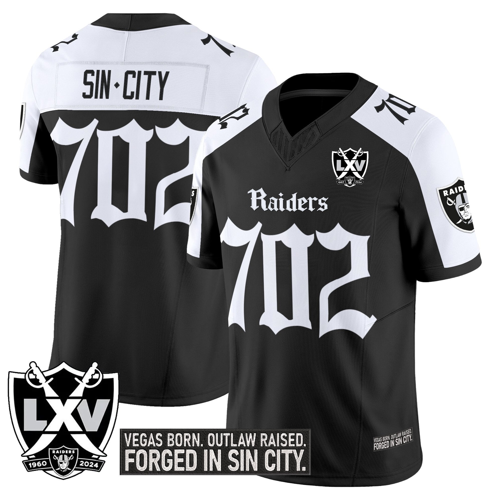 Men's Las Vegas Raiders 'Gothic Sin City Shadows Edition' Vapor Limited Jersey V2 - All Stitched