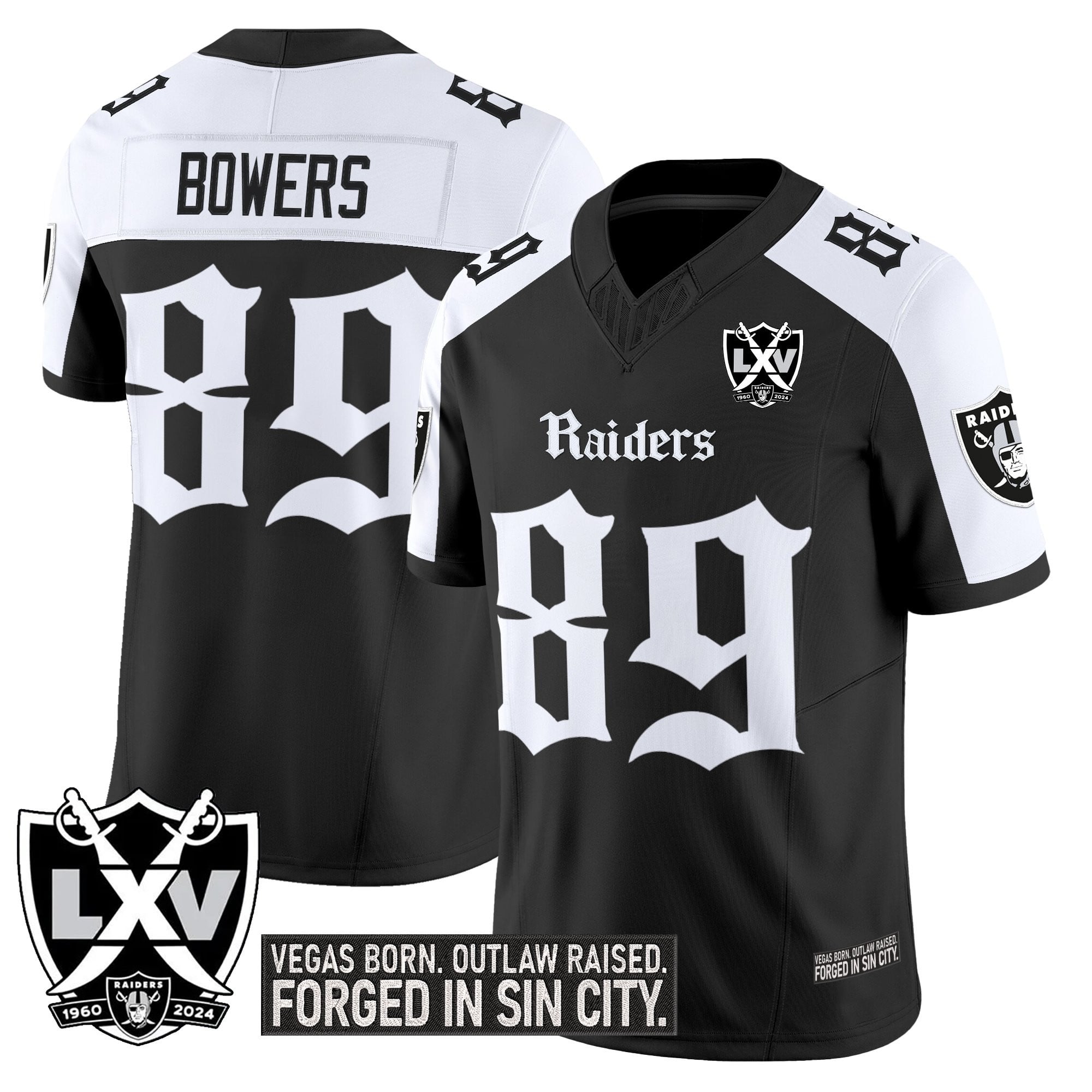 Men's Las Vegas Raiders 'Gothic Sin City Shadows Edition' Vapor Limited Jersey V2 - All Stitched