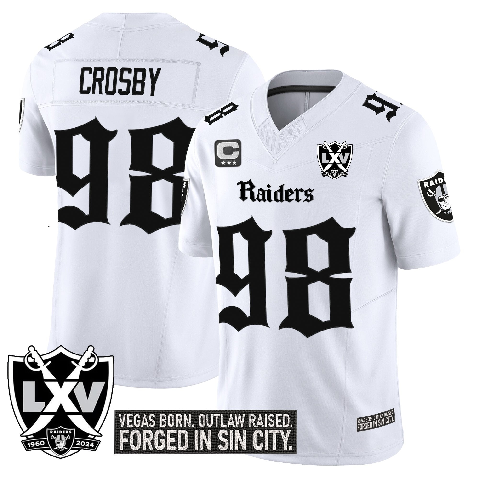 Men's Las Vegas Raiders 'Gothic Sin City Shadows Edition' Vapor Limited Jersey V2 - All Stitched