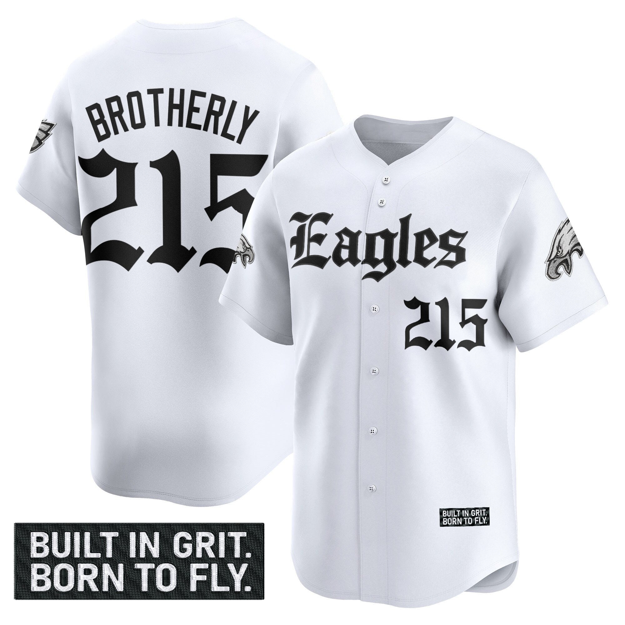 Men's Philadelphia Eagles 'Gothic Philly Edition' Vapor Baseball Jersey - All Stitched