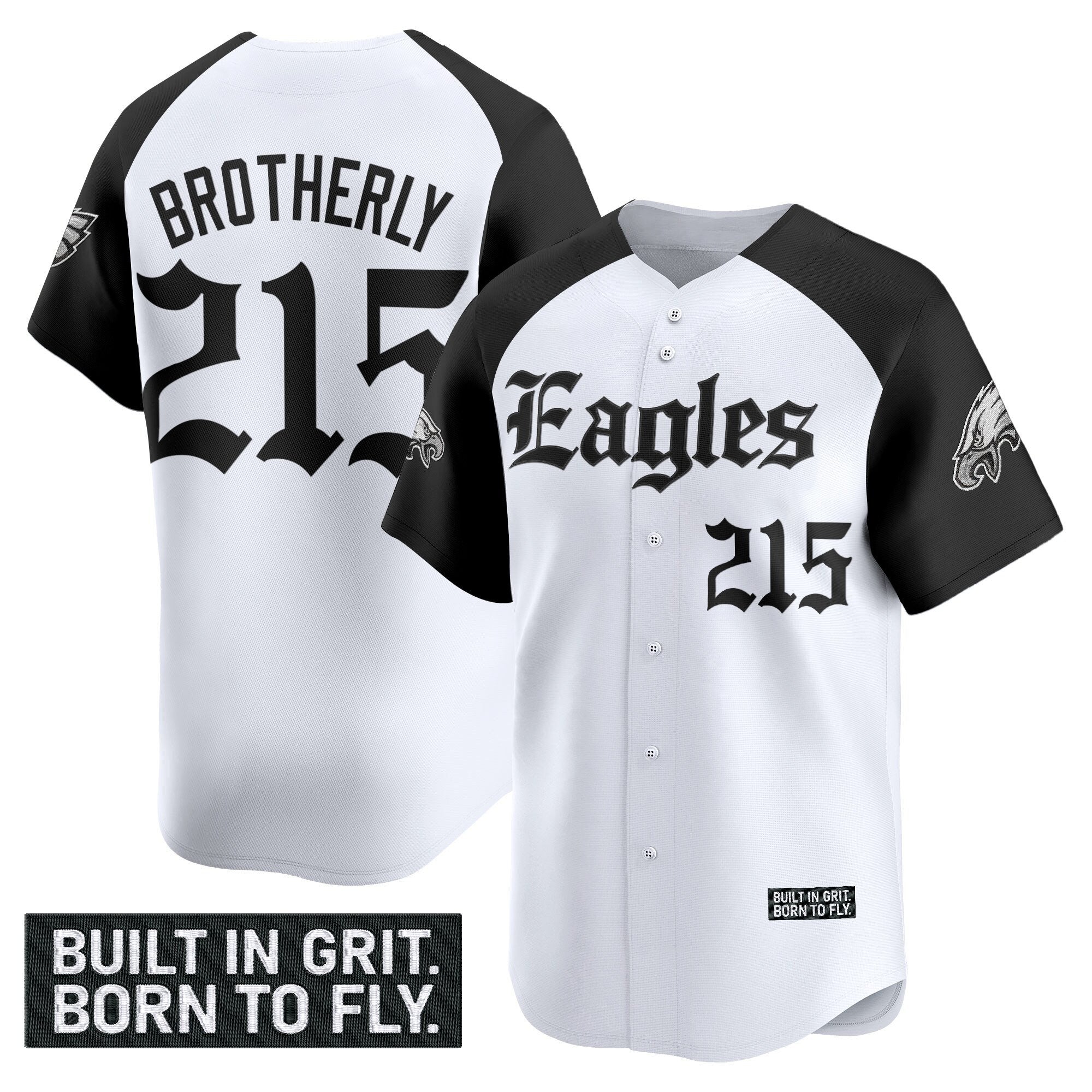 Men's Philadelphia Eagles 'Gothic Philly Edition' Vapor Baseball Jersey - All Stitched