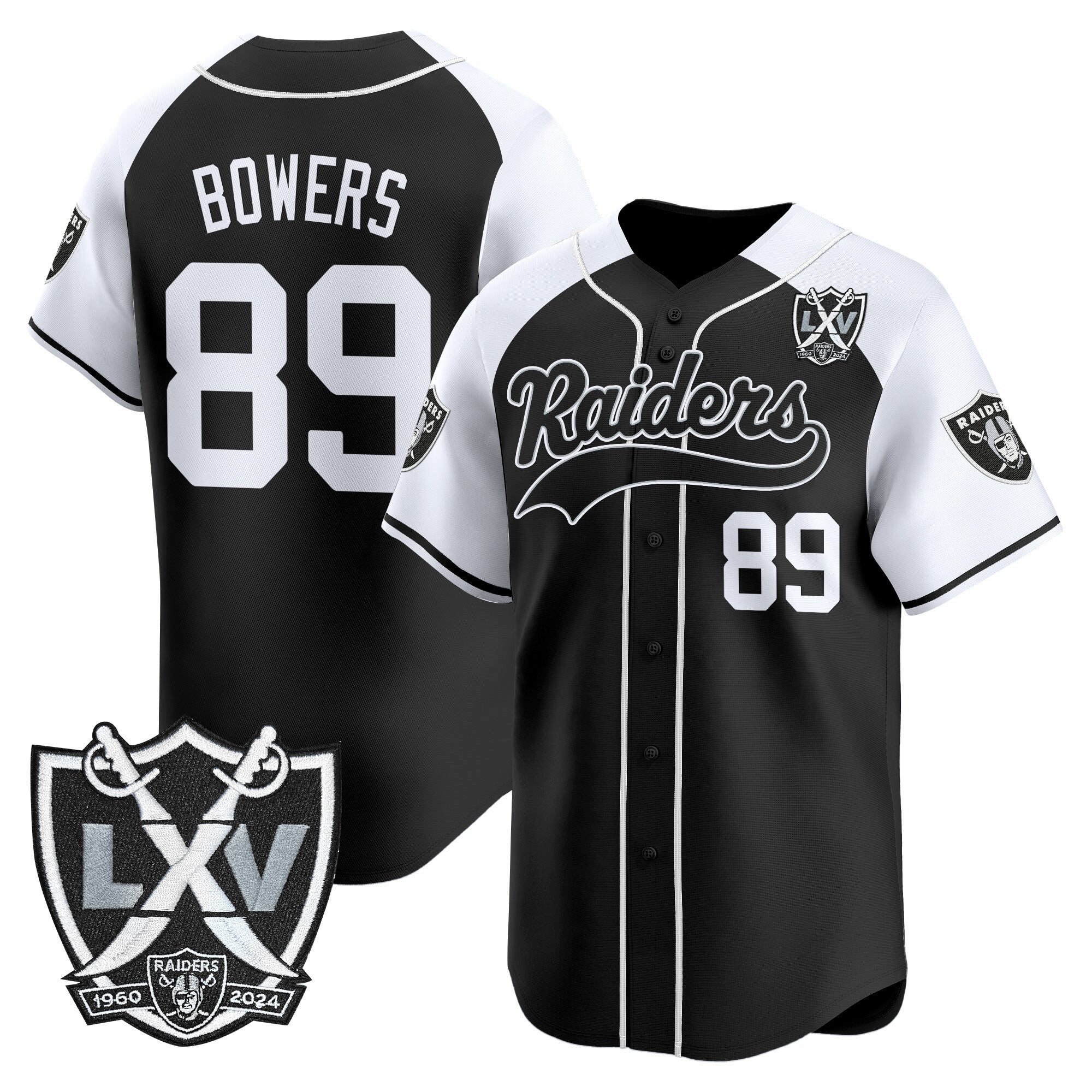 Men's Las Vegas Raiders 65th Anniversary Patch Vapor Baseball Jersey - All Stitched