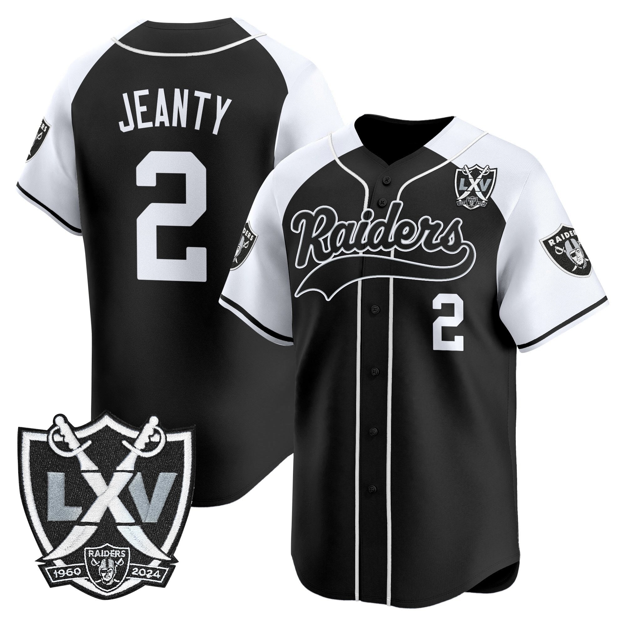 Men's Las Vegas Raiders 65th Anniversary Patch Vapor Baseball Jersey - All Stitched