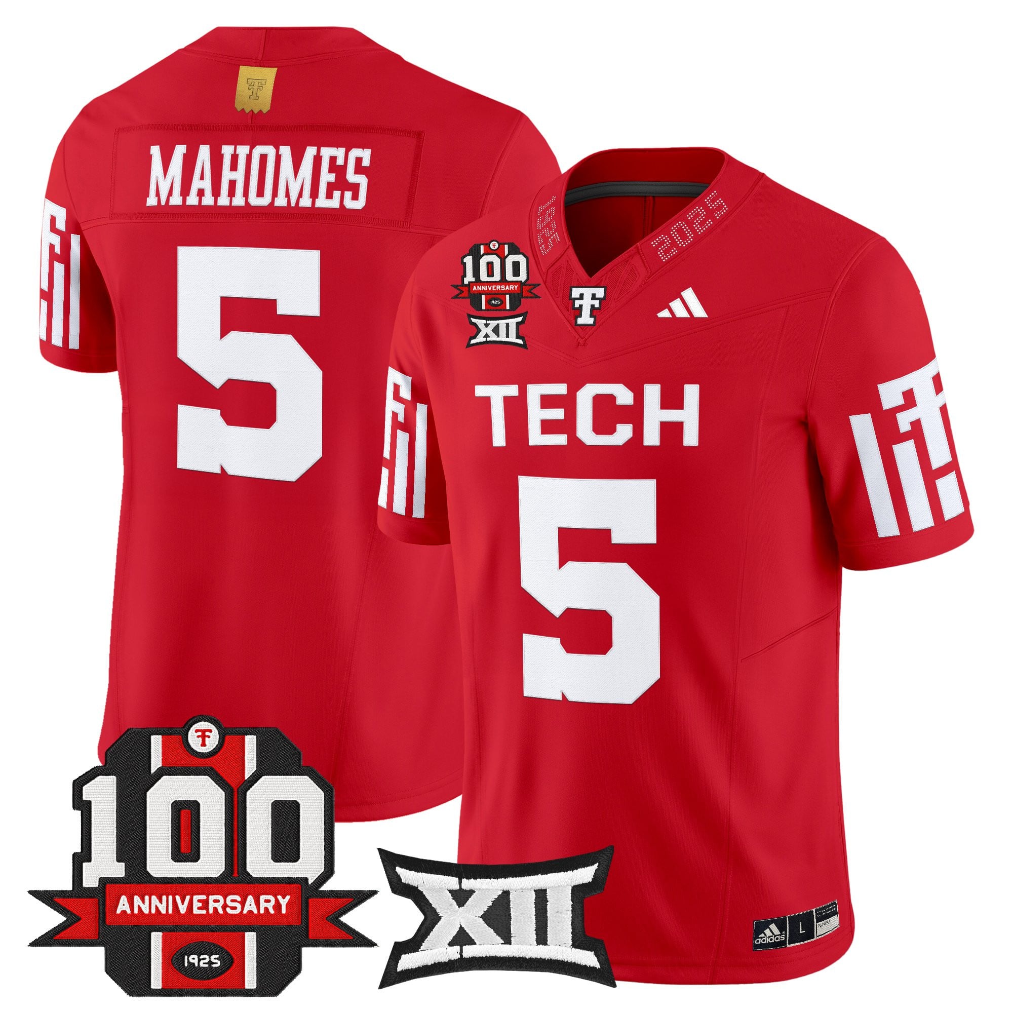 Men's Texas Tech Red Raiders 2025 Vapor Limited Jersey - 100th Anniversary Patch - All Stitched