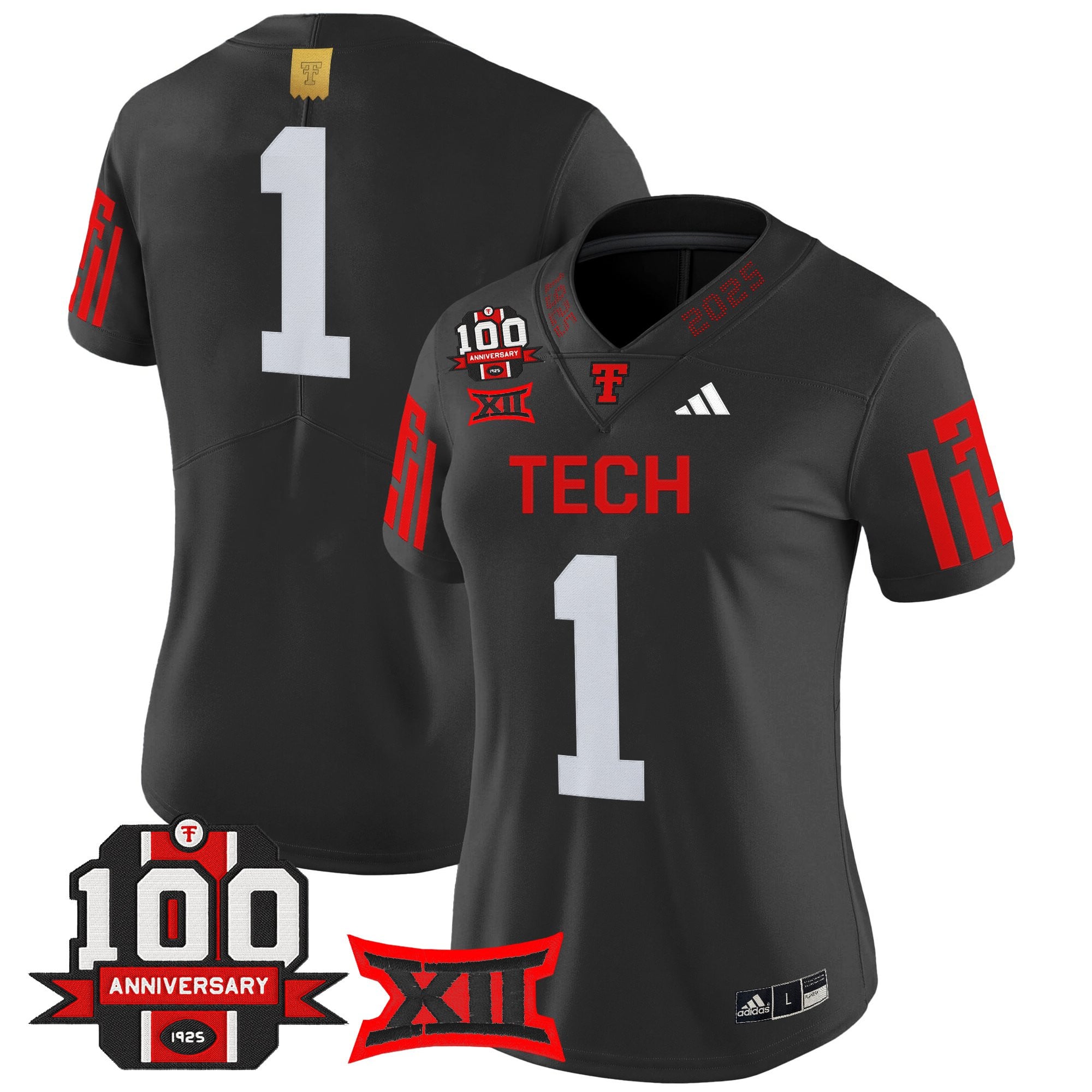 Women's Texas Tech Red Raiders 2025 Vapor Limited Jersey - 100th Anniversary Patch - All Stitched