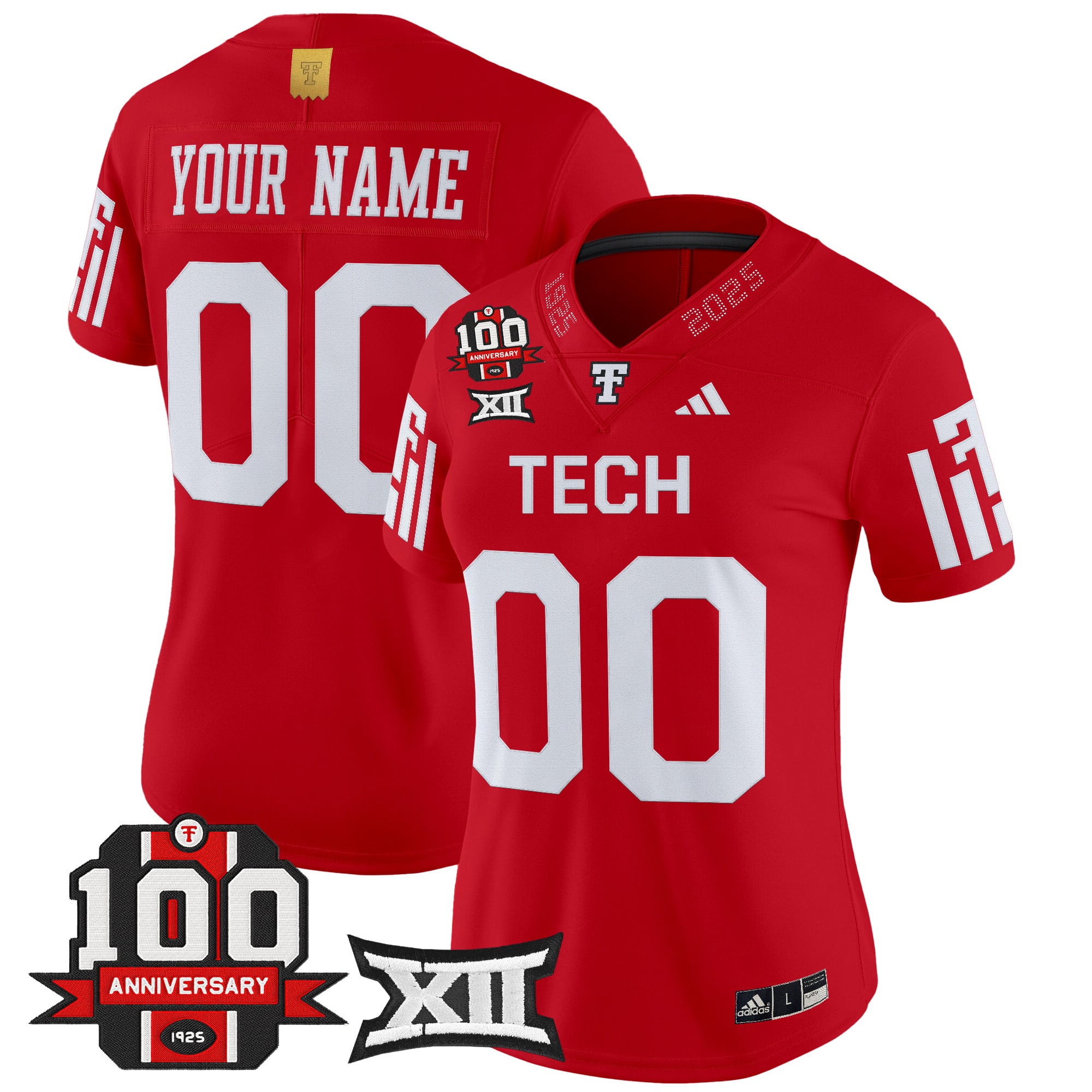 Texas Tech Red Raiders 2025 Vapor Limited Custom Jersey - 100th Anniversary Patch - All Stitched