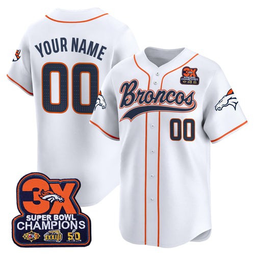 Denver Broncos 2025 Vapor Baseball Custom Jersey - All Stitched