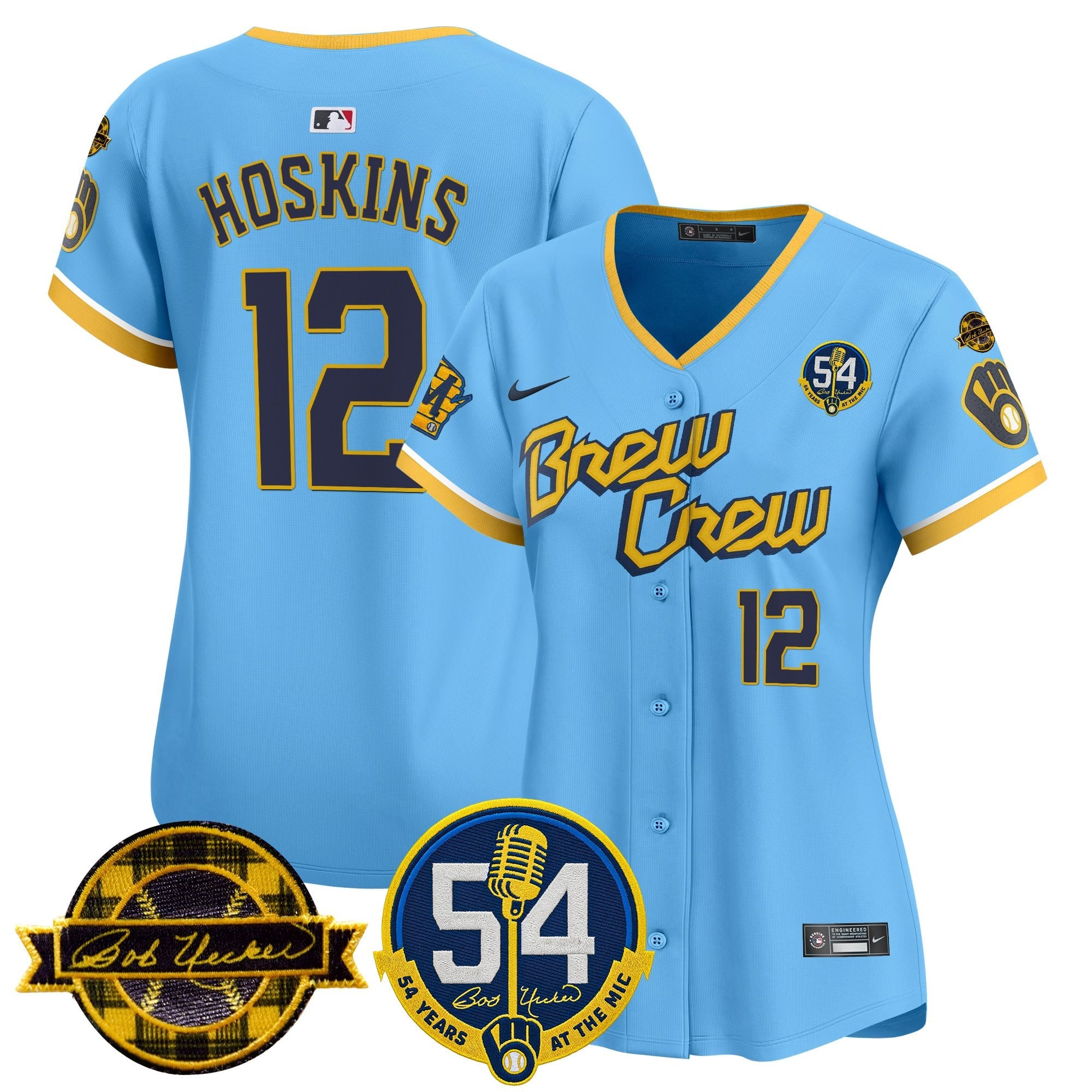 Women's Milwaukee Brewers 'Bob Uecker - 54 Seasons for Brewers' Vapor Premier Limited Jersey - All Stitched