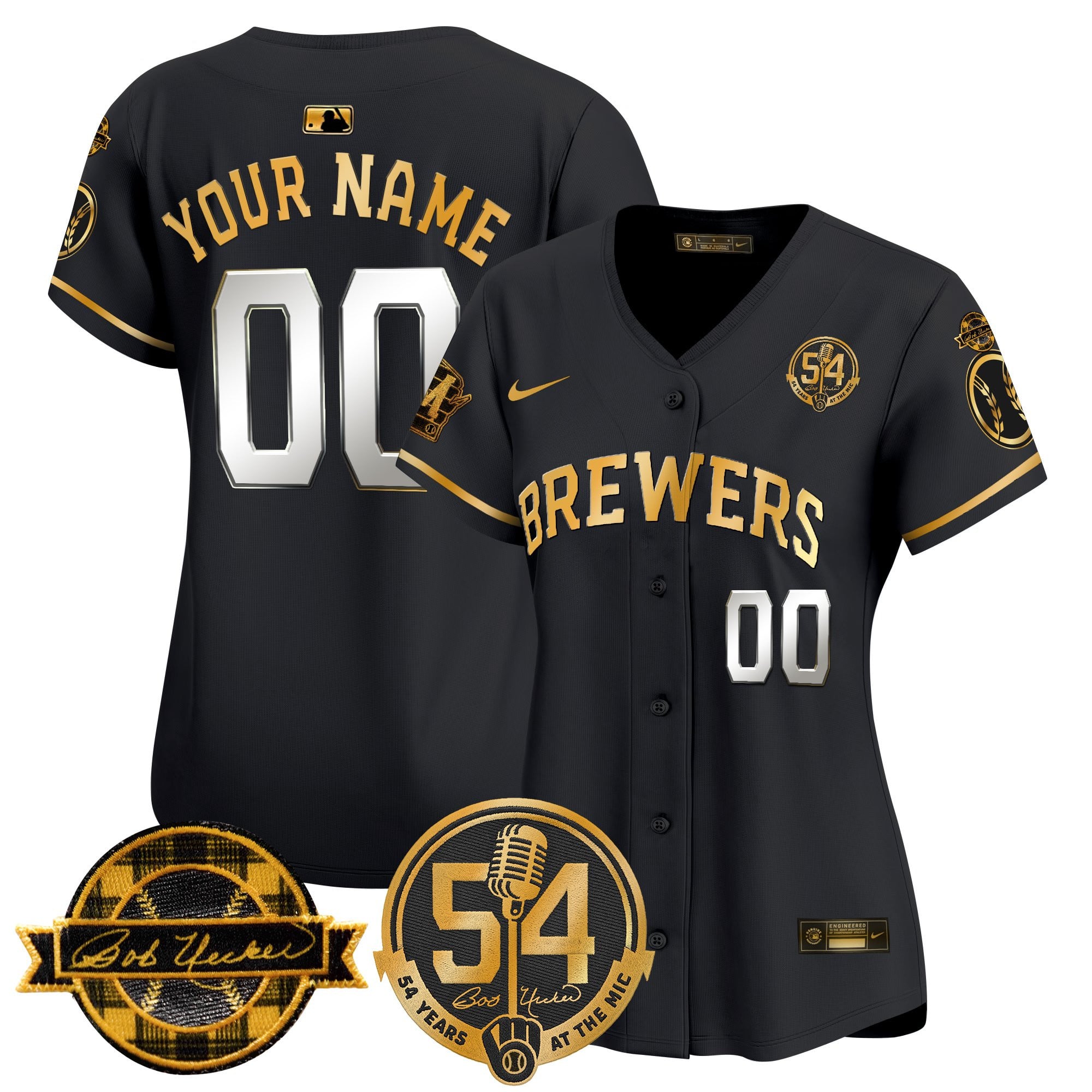 Milwaukee Brewers 'Bob Uecker - 54 Seasons for Brewers' Vapor Premier Limited Custom Jersey - All Stitched
