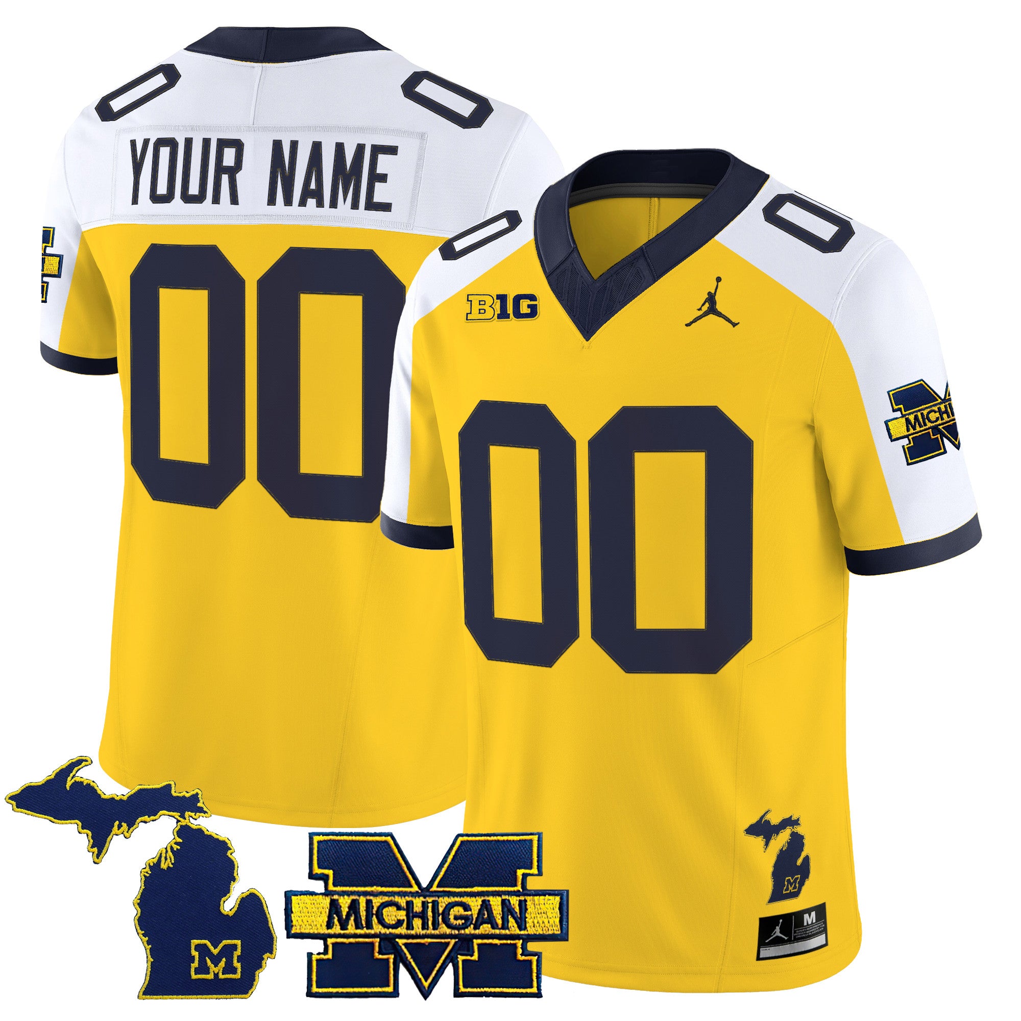 Michigan Wolverines 2025 Vapor Limited Custom Jersey V2 - All Stitched