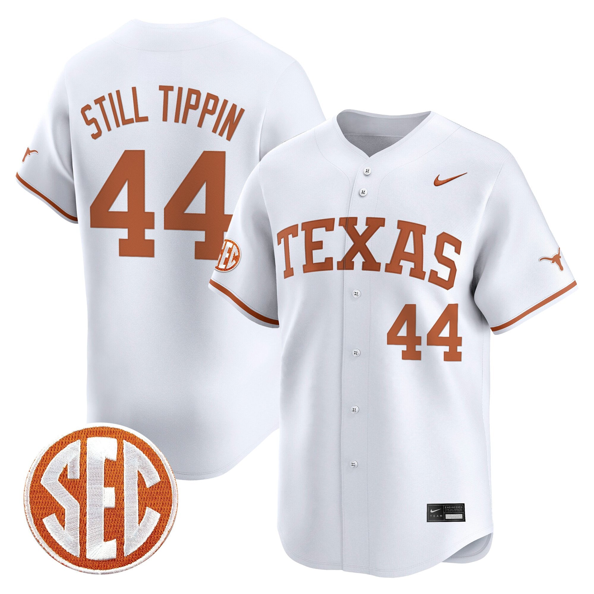 Men's Texas Longhorns 2025 Vapor Baseball Jersey - All Stitched