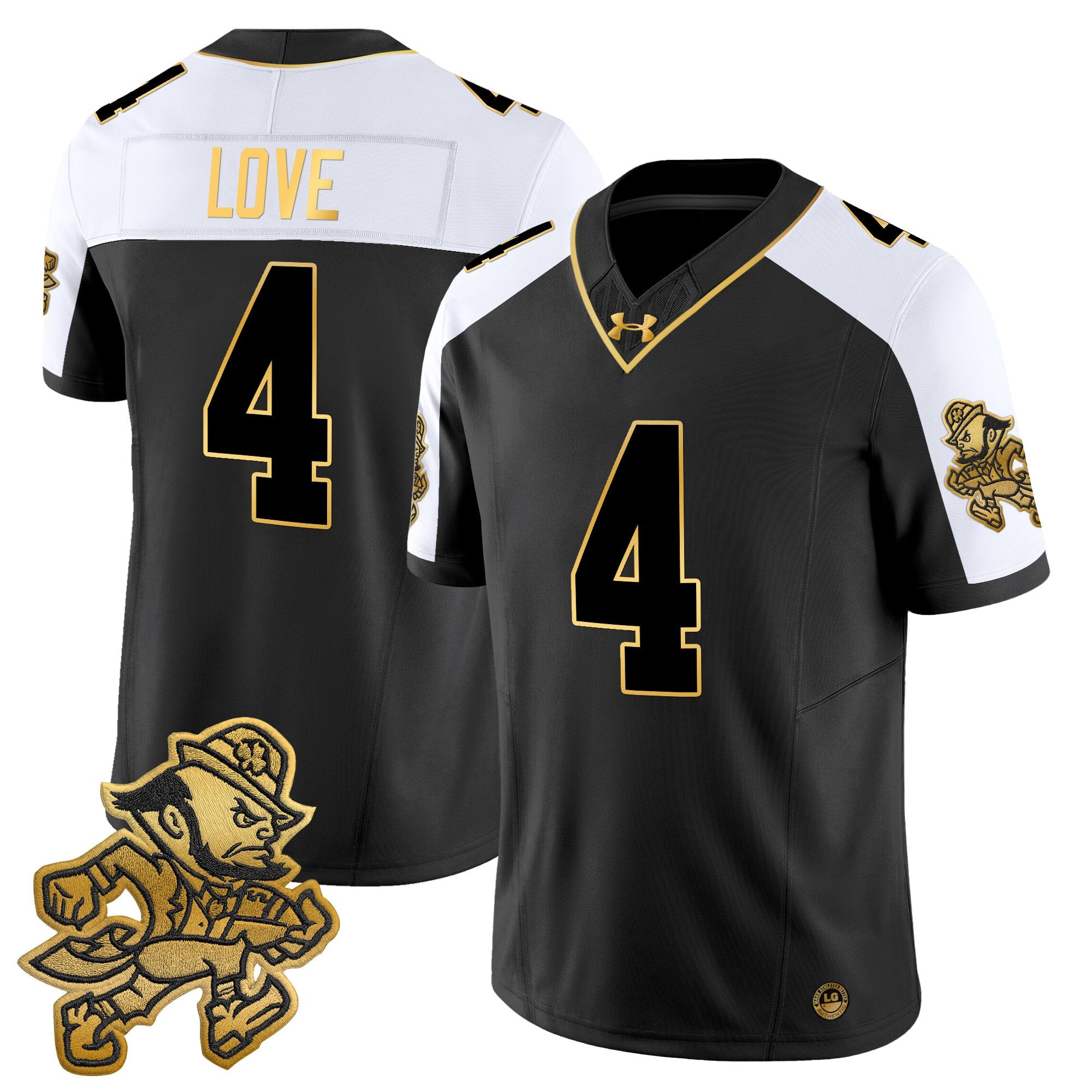 Men's Notre Dame Fighting Irish 2025 'Gridiron Leprechaun Edition' Gold Vapor Limited Jersey – All Stitched