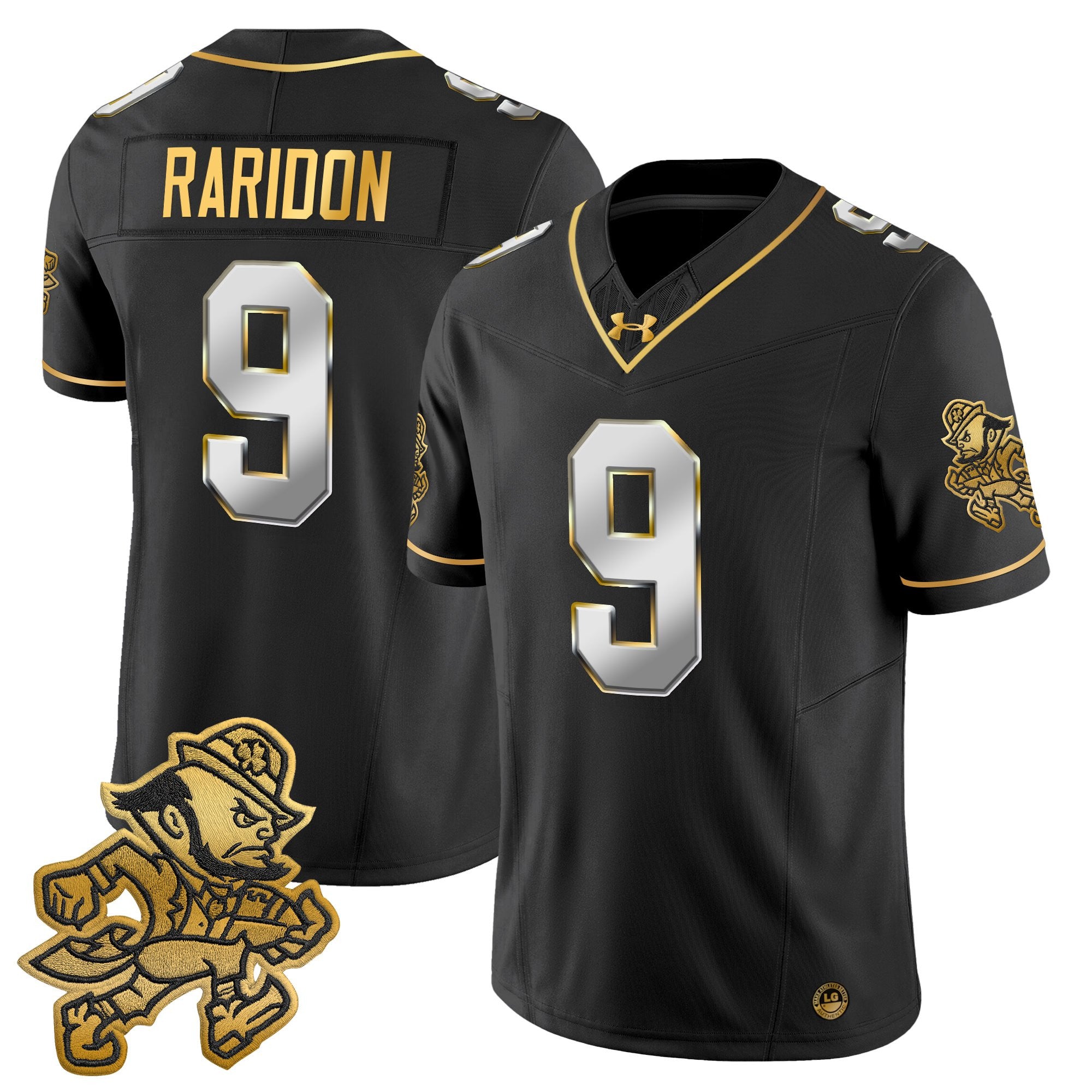 Men's Notre Dame Fighting Irish 2025 'Gridiron Leprechaun Edition' Gold Vapor Limited Jersey – All Stitched