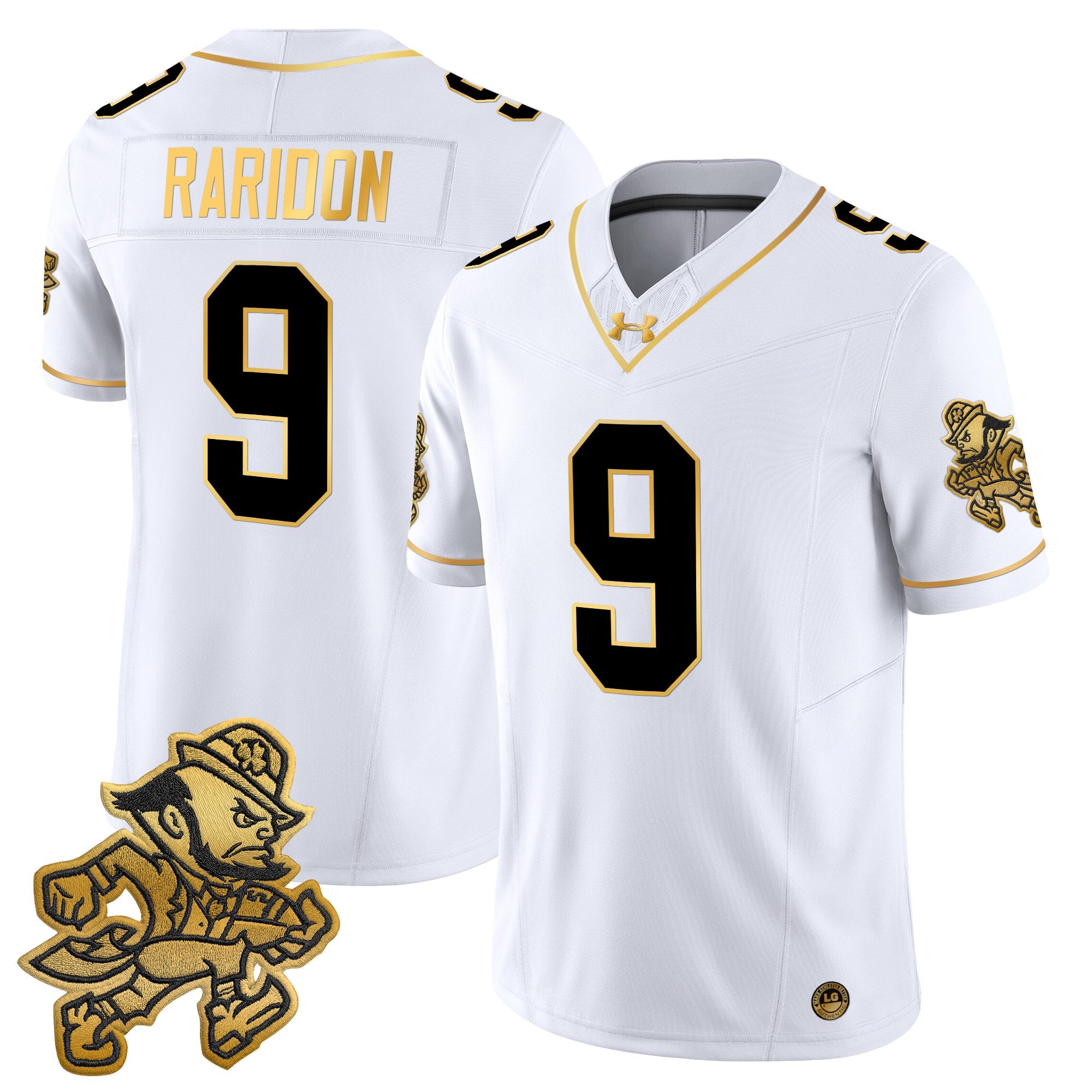 Men's Notre Dame Fighting Irish 2025 'Gridiron Leprechaun Edition' Gold Vapor Limited Jersey – All Stitched