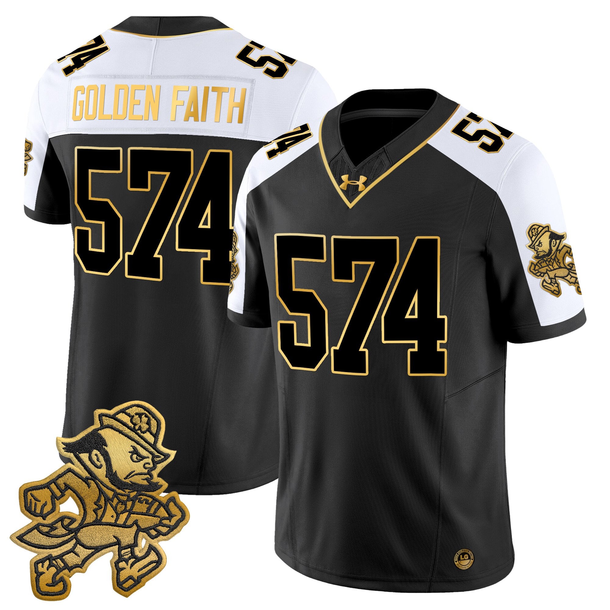 Men's Notre Dame Fighting Irish 2025 'Gridiron Leprechaun Edition' Gold Vapor Limited Jersey – All Stitched