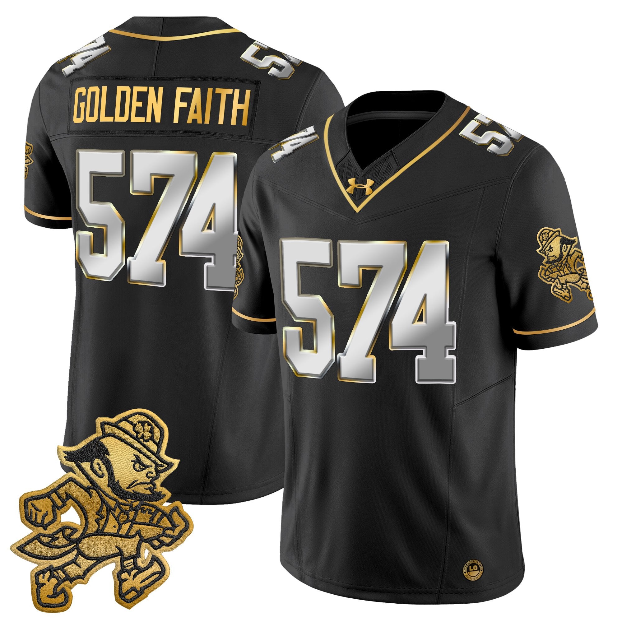Men's Notre Dame Fighting Irish 2025 'Gridiron Leprechaun Edition' Gold Vapor Limited Jersey – All Stitched