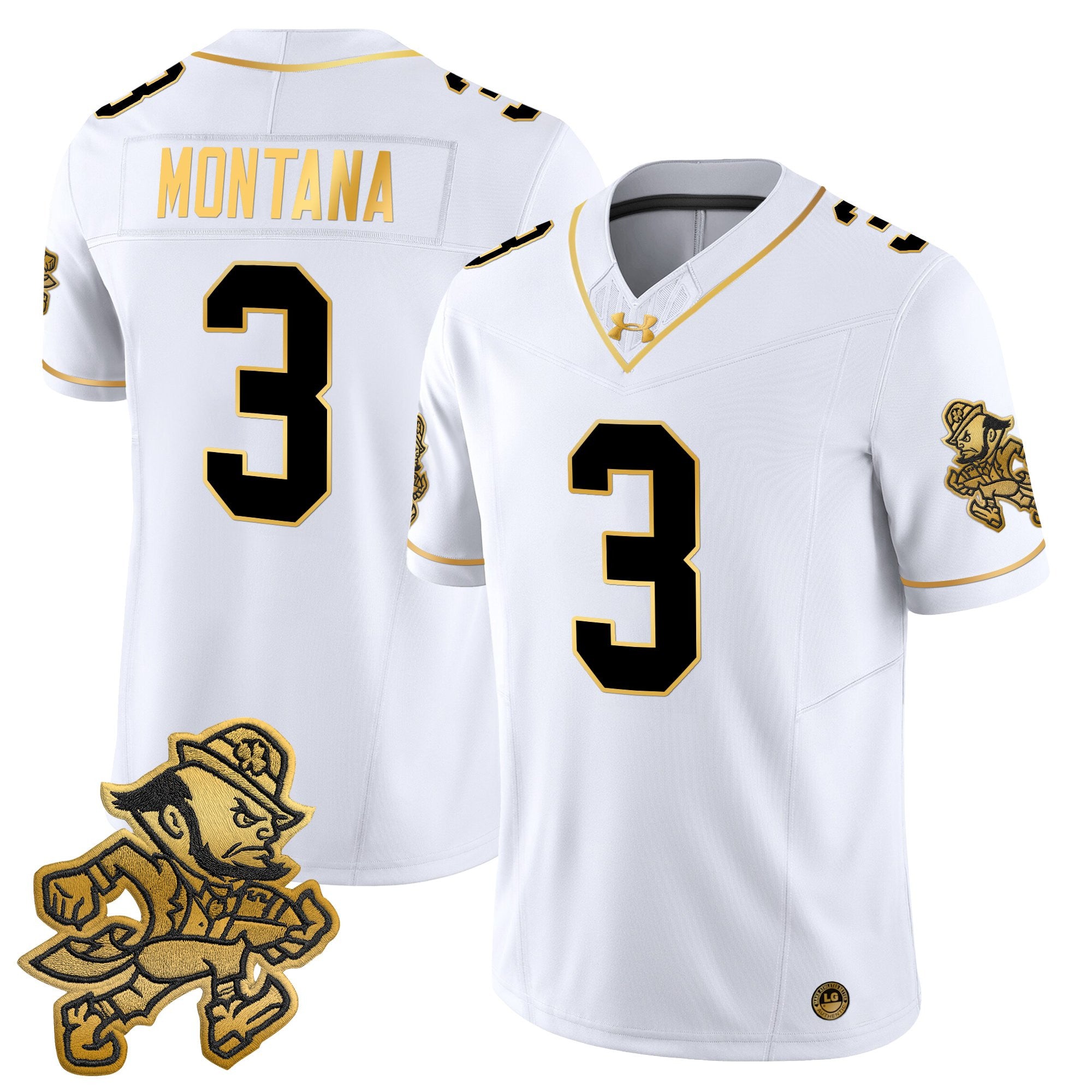 Men's Notre Dame Fighting Irish 2025 'Gridiron Leprechaun Edition' Gold Vapor Limited Jersey – All Stitched