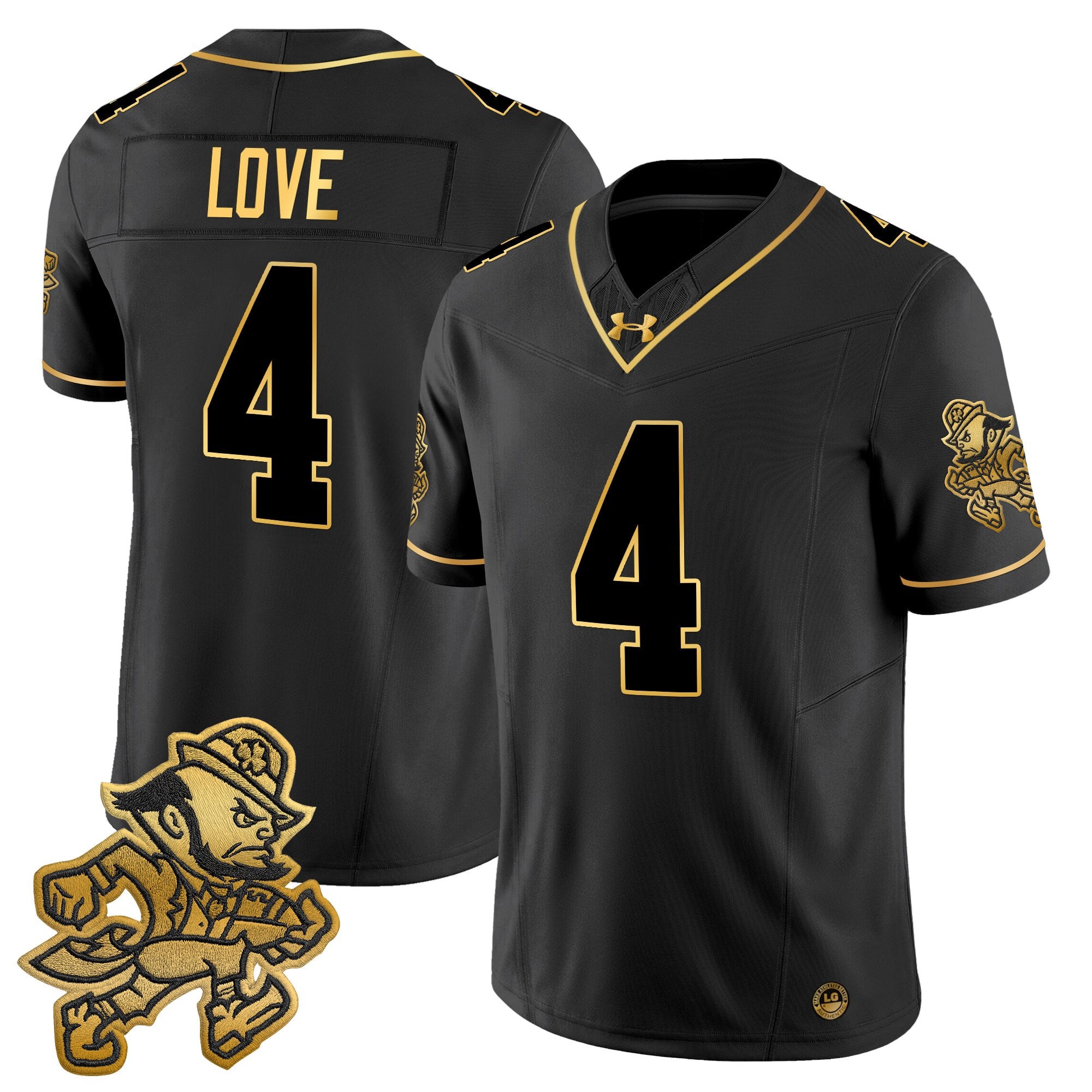 Men's Notre Dame Fighting Irish 2025 'Gridiron Leprechaun Edition' Gold Vapor Limited Jersey – All Stitched