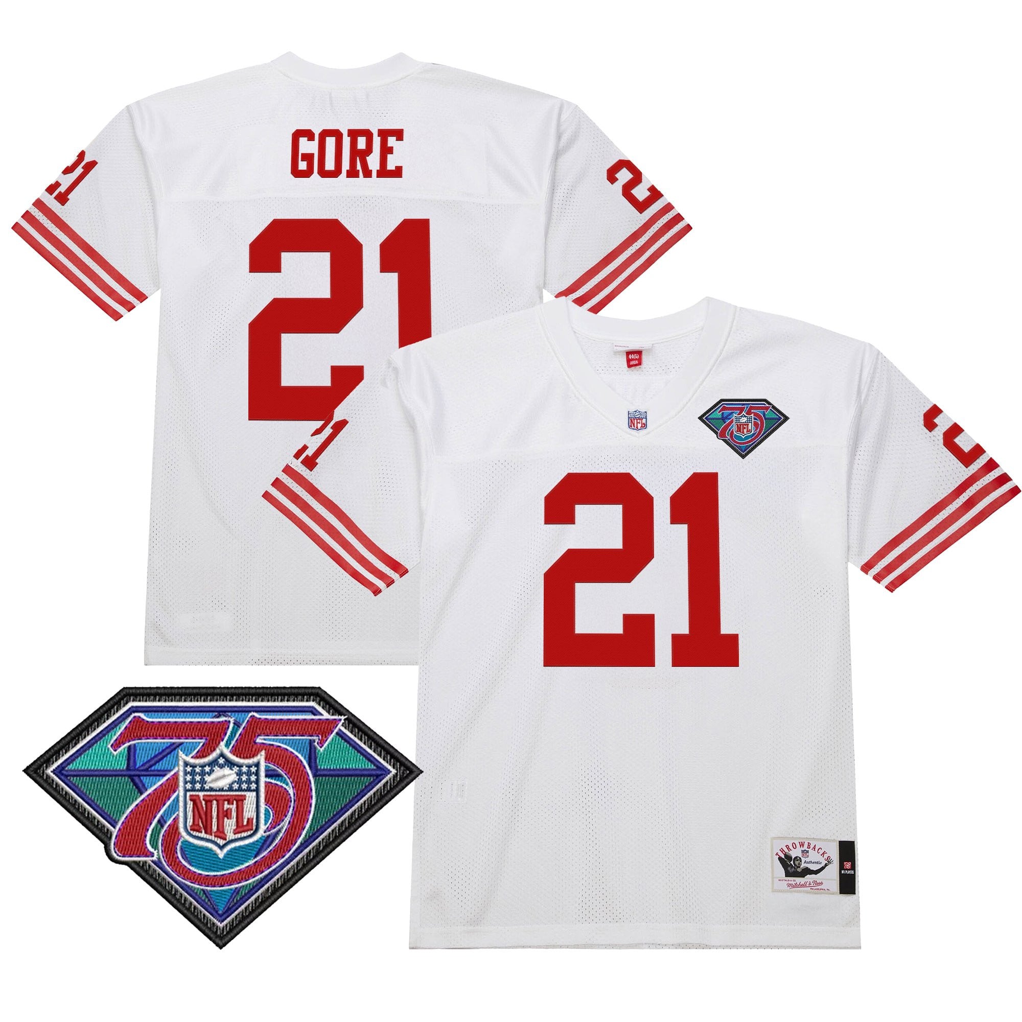 Men's San Francisco 49ers Throwback Player Jersey - All Stitched