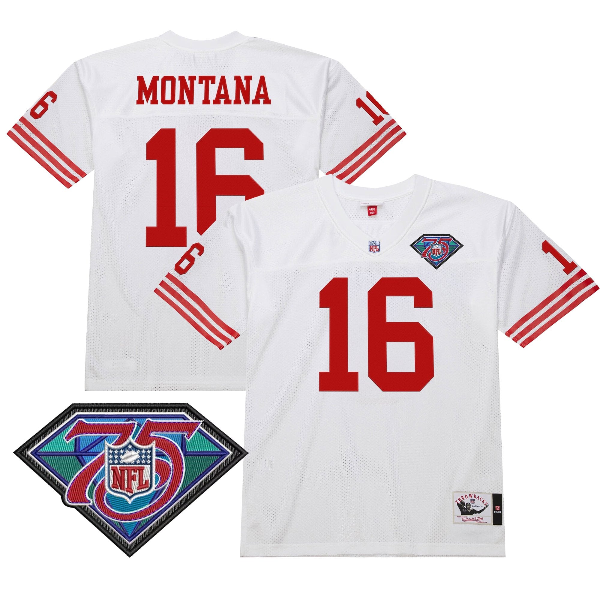 Men's San Francisco 49ers Throwback Player Jersey - All Stitched
