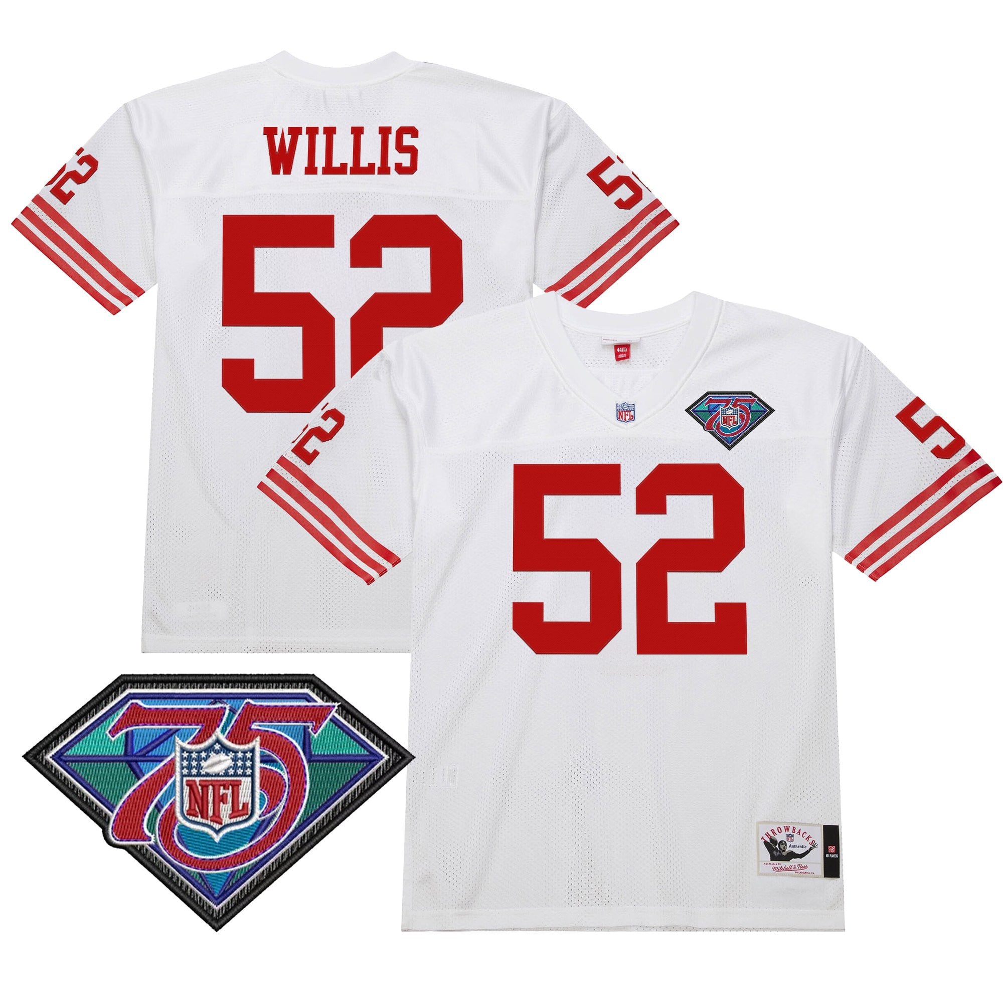 Men's San Francisco 49ers Throwback Player Jersey - All Stitched