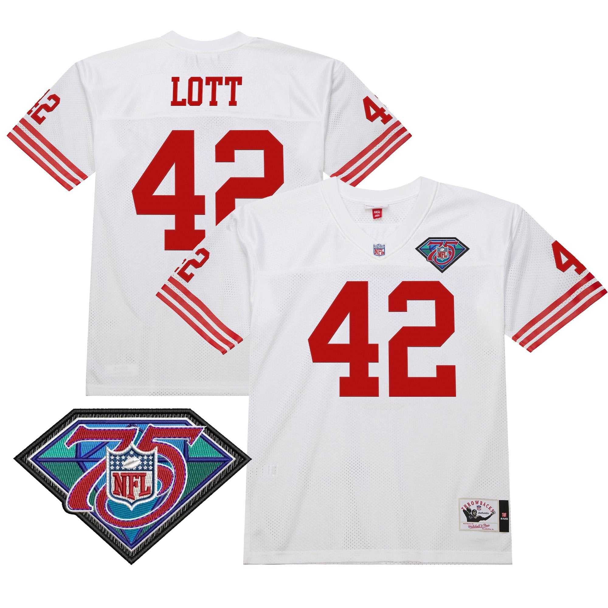 Men's San Francisco 49ers Throwback Player Jersey - All Stitched