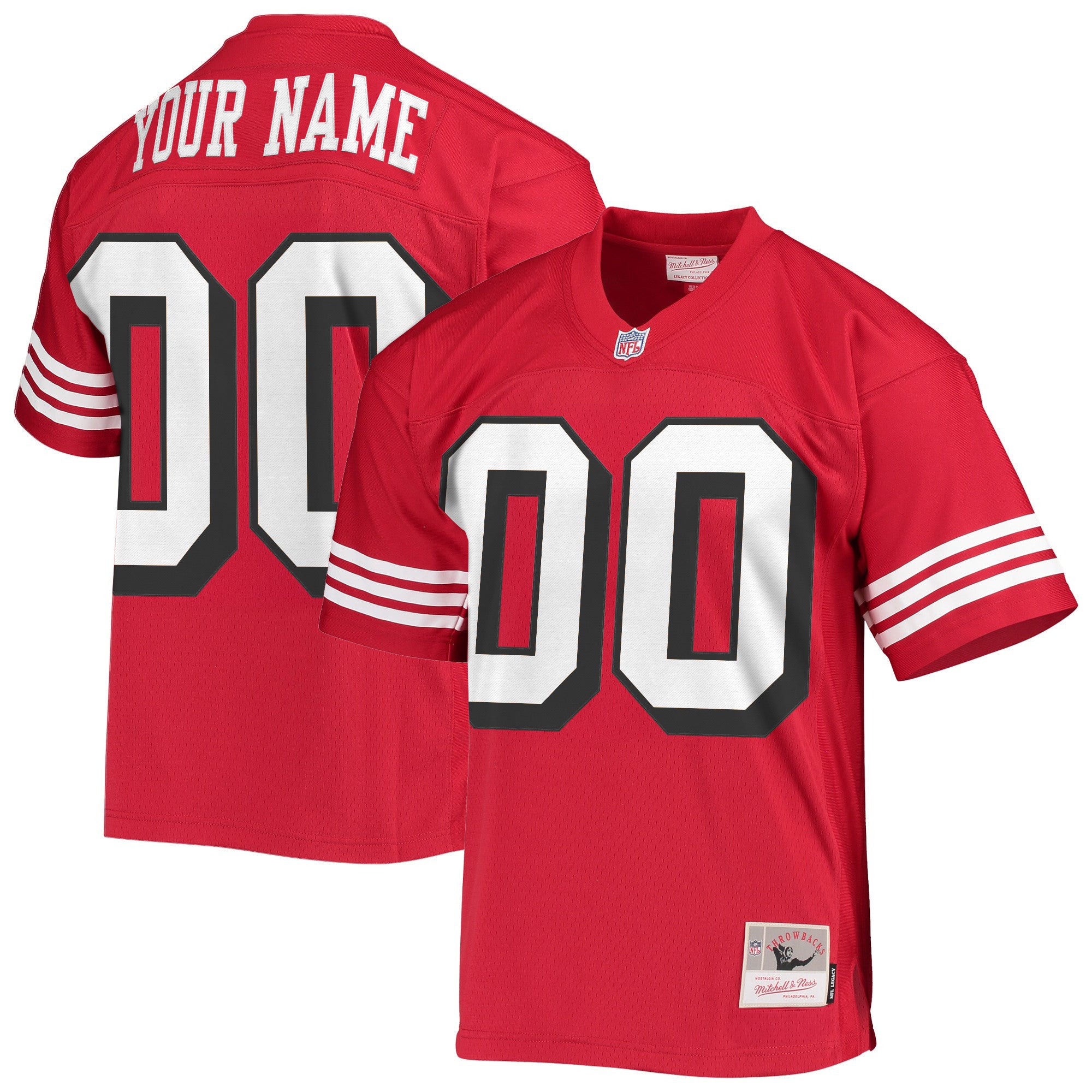 San Francisco 49ers Throwback Player Custom Jersey - All Stitched