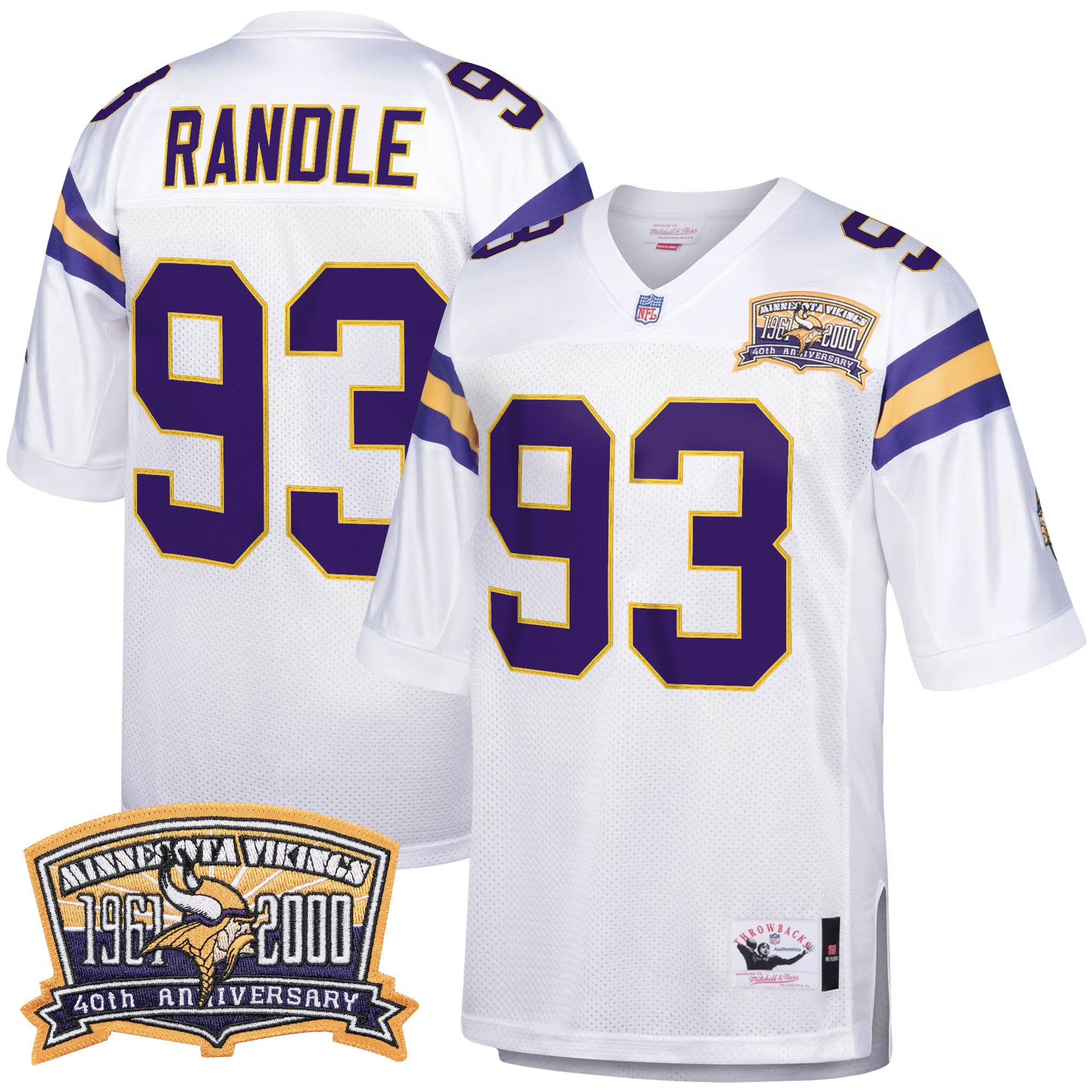 Men's Minnesota Vikings Throwback Player Jersey - All Stitched