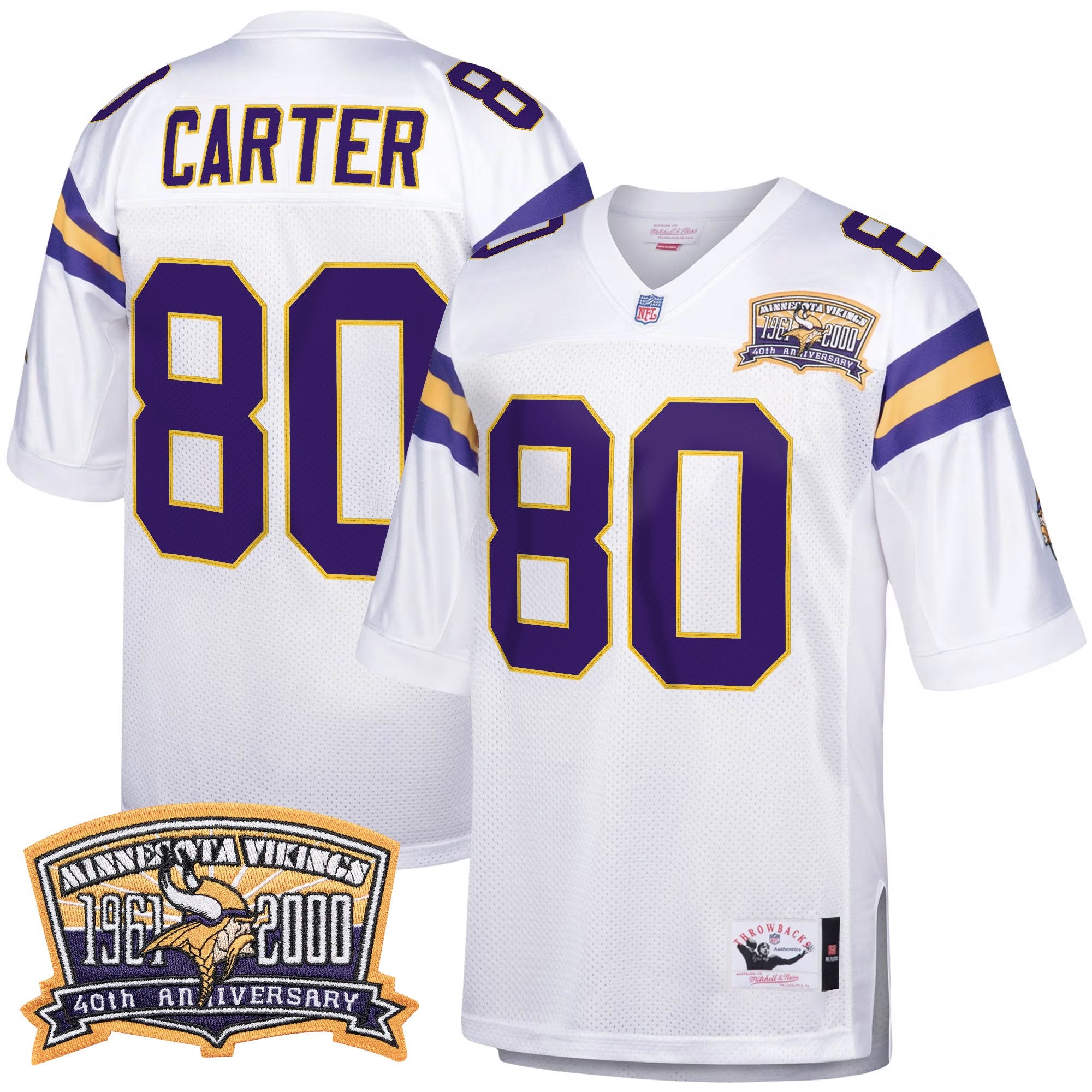 Men's Minnesota Vikings Throwback Player Jersey - All Stitched