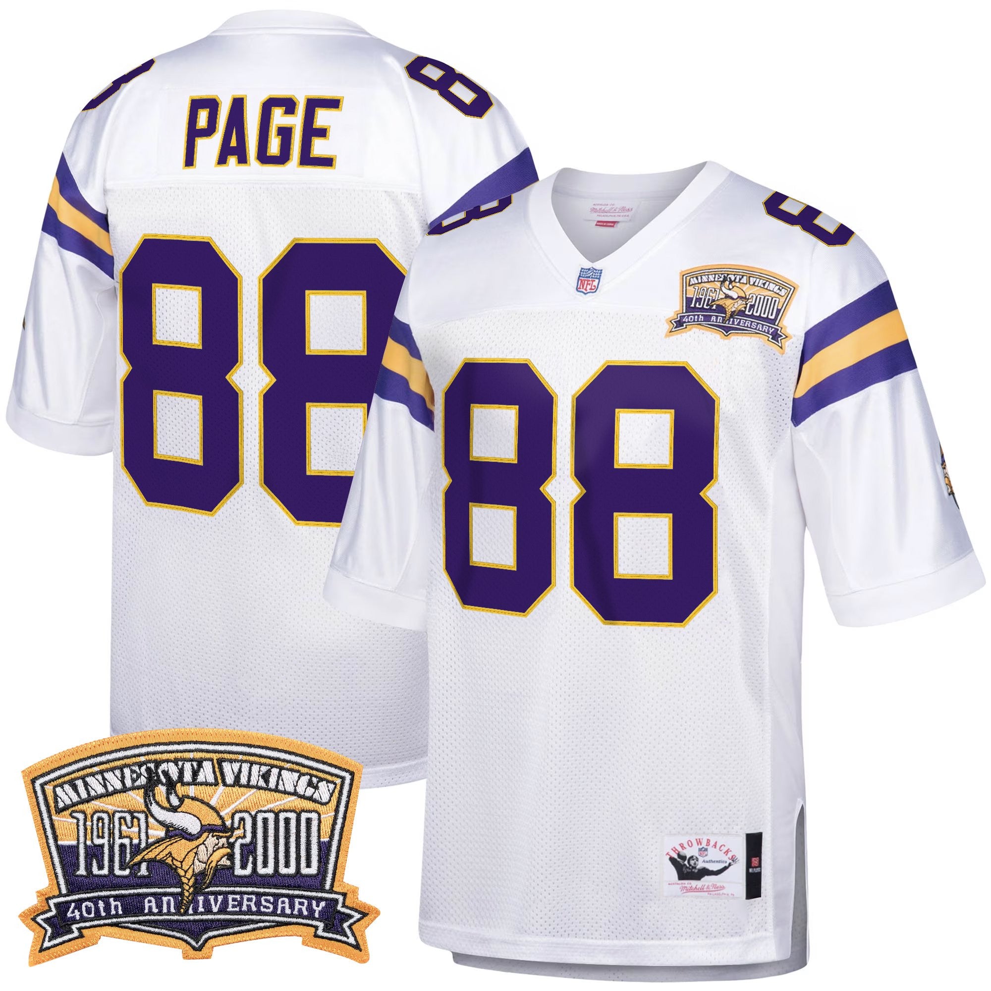 Men's Minnesota Vikings Throwback Player Jersey - All Stitched