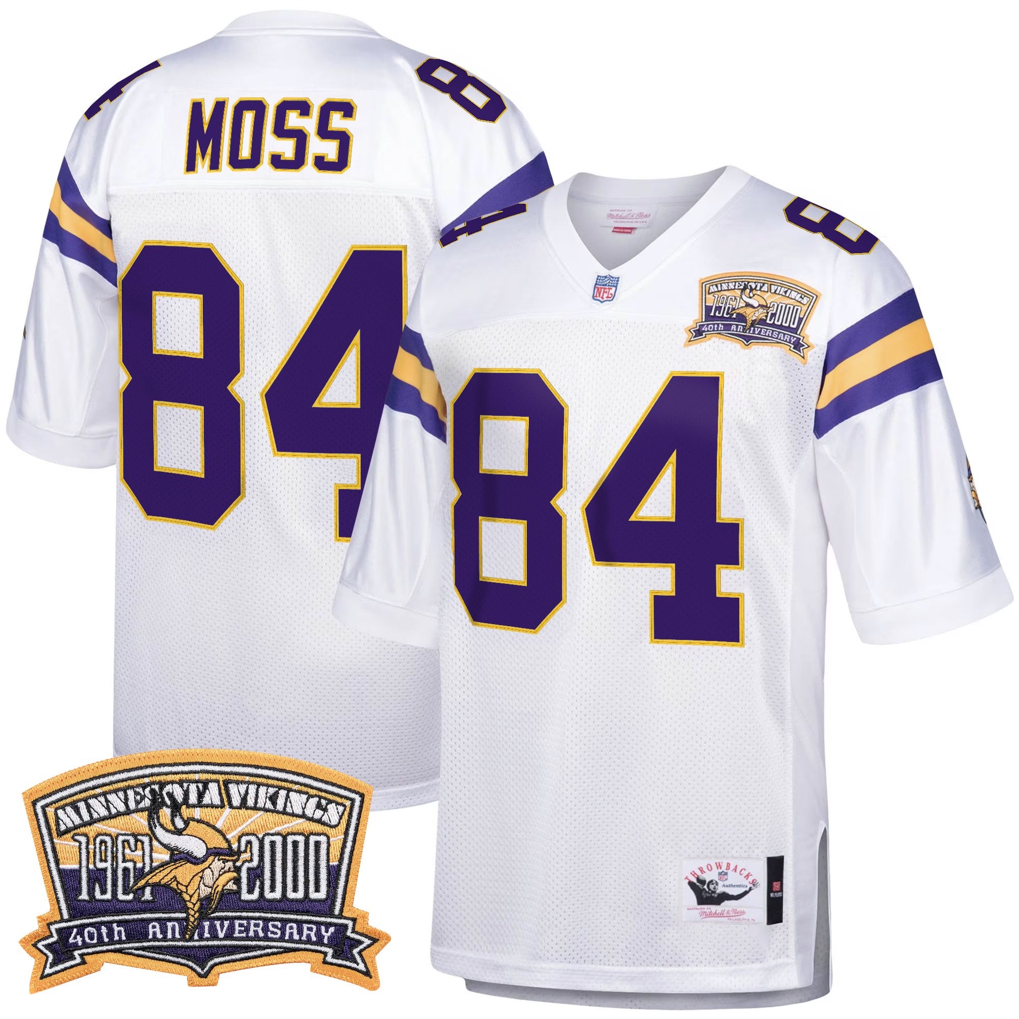 Men's Minnesota Vikings Throwback Player Jersey - All Stitched