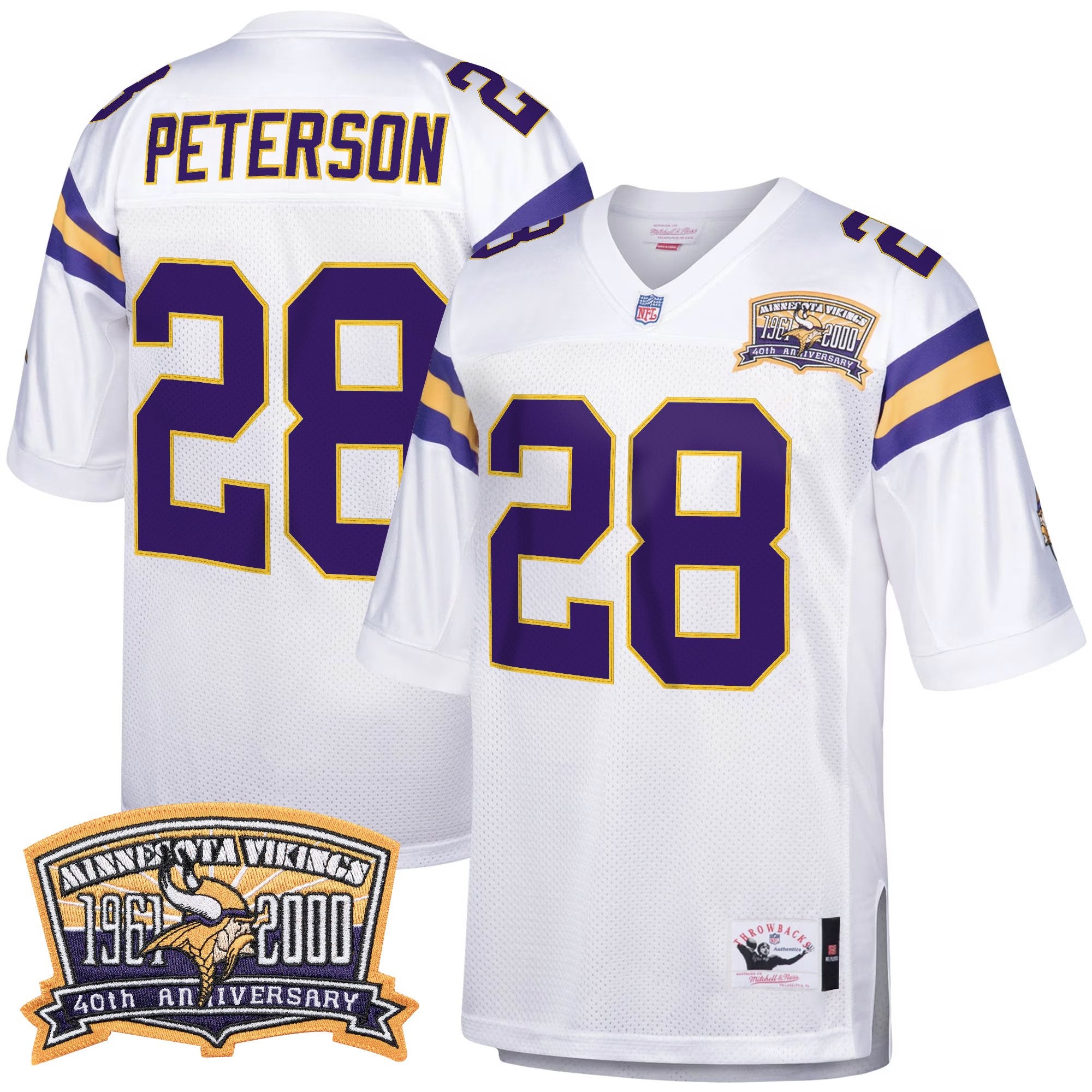 Men's Minnesota Vikings Throwback Player Jersey - All Stitched