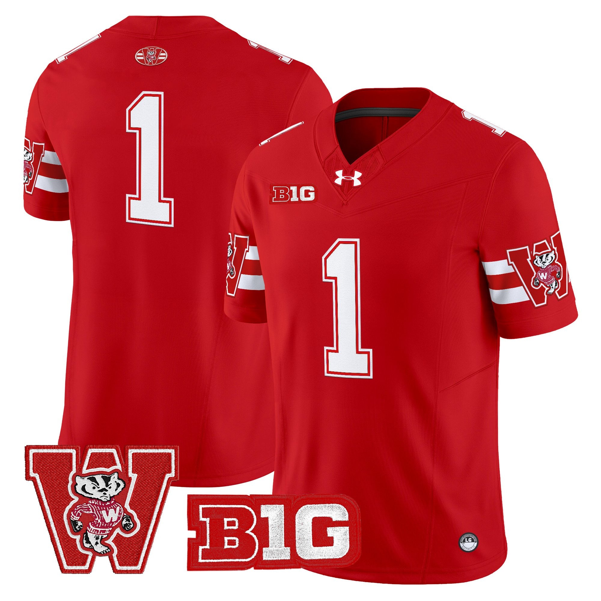 Men's Wisconsin Badgers Throwback Vapor Limited Jersey - All Stitched