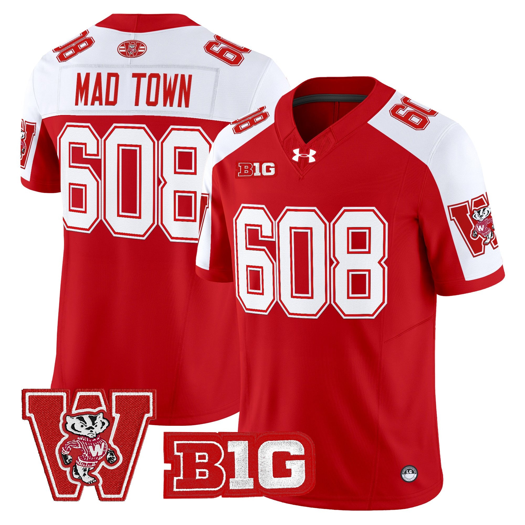 Men's Wisconsin Badgers Throwback Vapor Limited Jersey - All Stitched