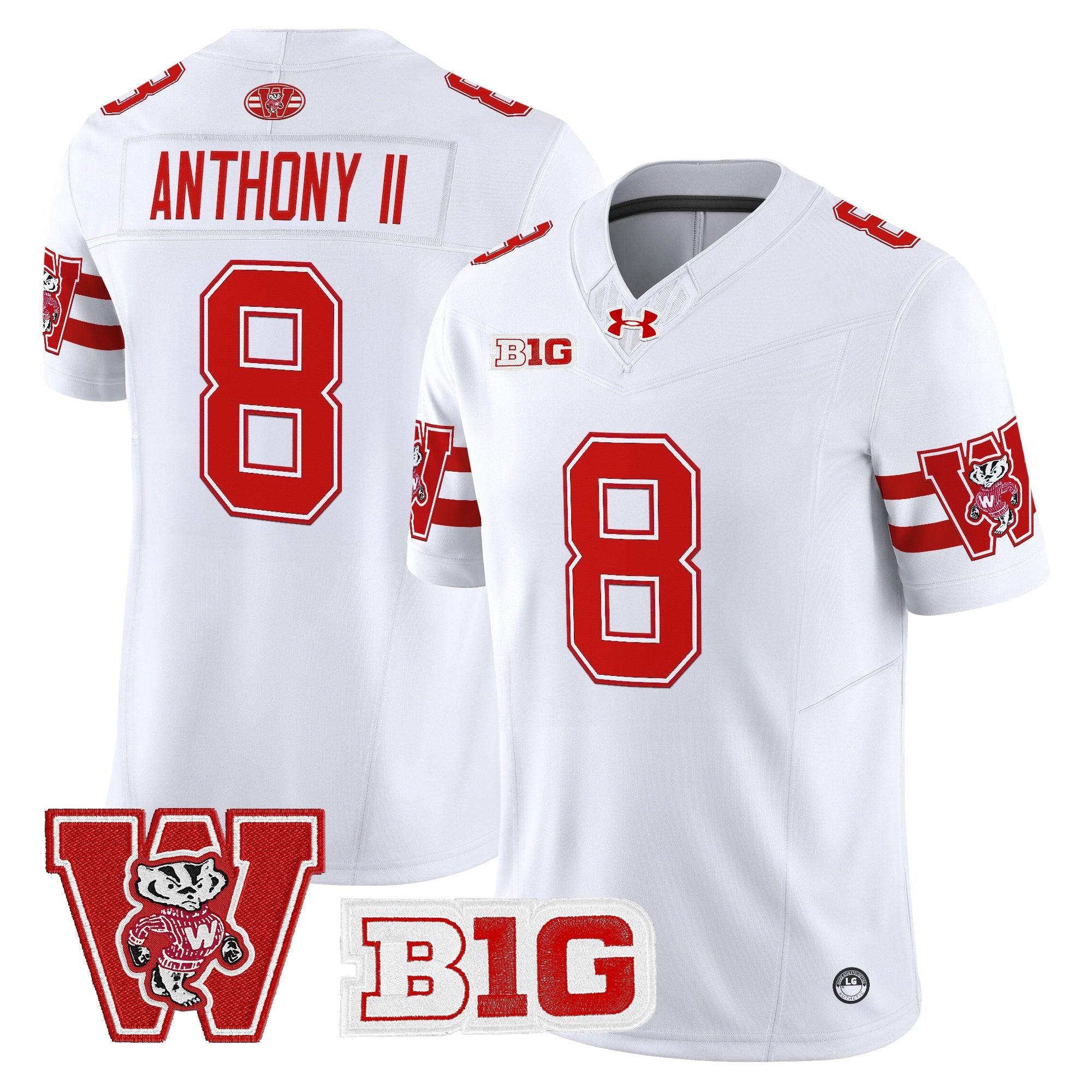 Men's Wisconsin Badgers Throwback Vapor Limited Jersey - All Stitched