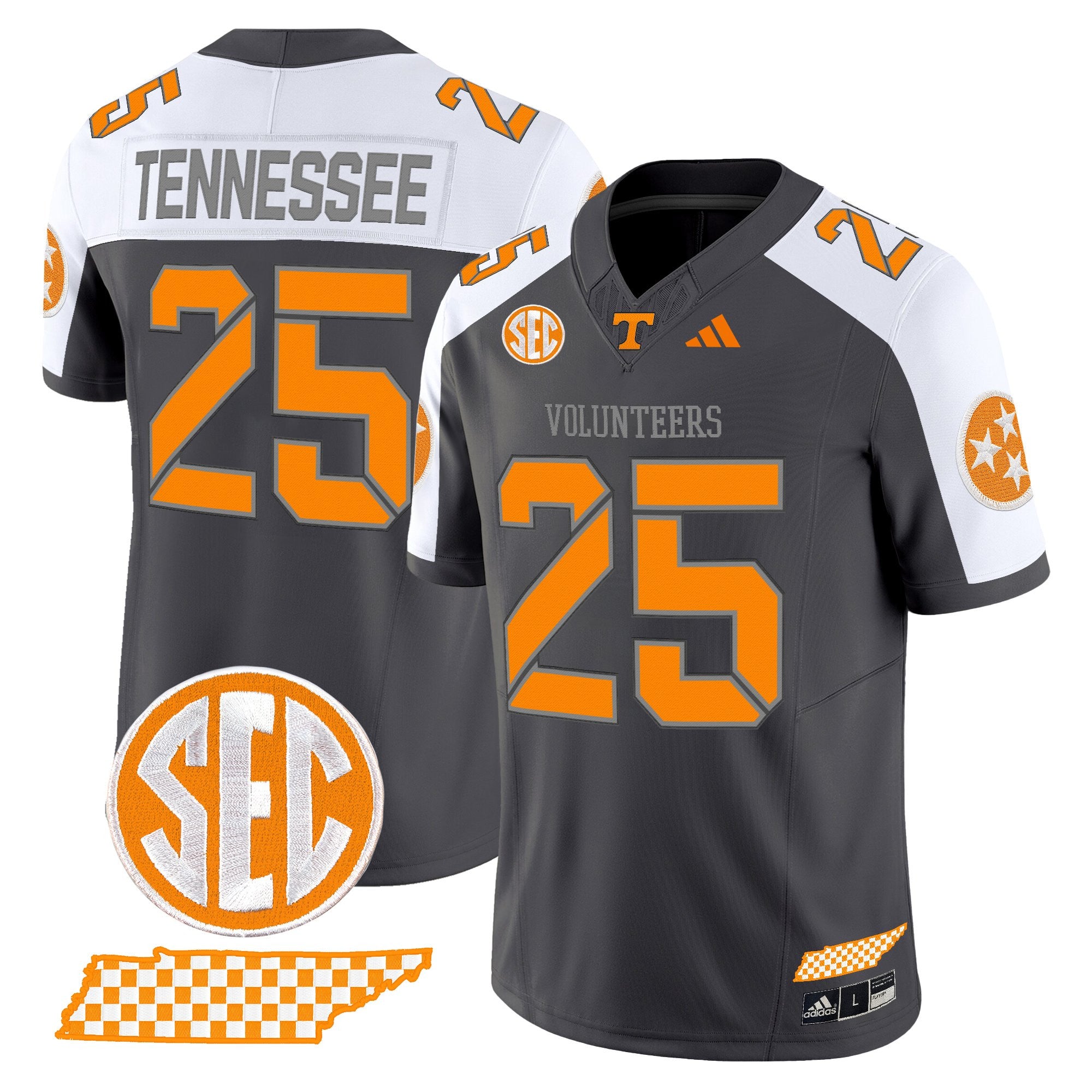 Men's Tennessee Volunteers 2025 'Smokey Grey Series' Vapor Limited Jersey V3 - All Stitched