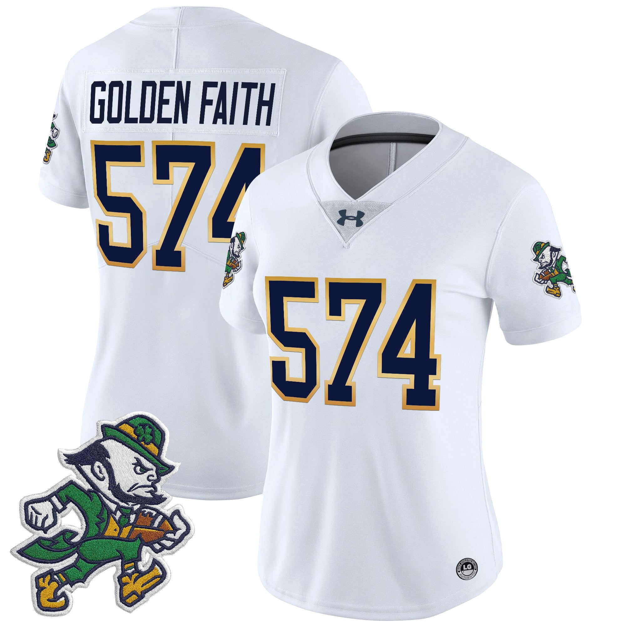 Women's Notre Dame Fighting Irish 2025 'Gridiron Leprechaun Edition' Vapor Limited Jersey – All Stitched