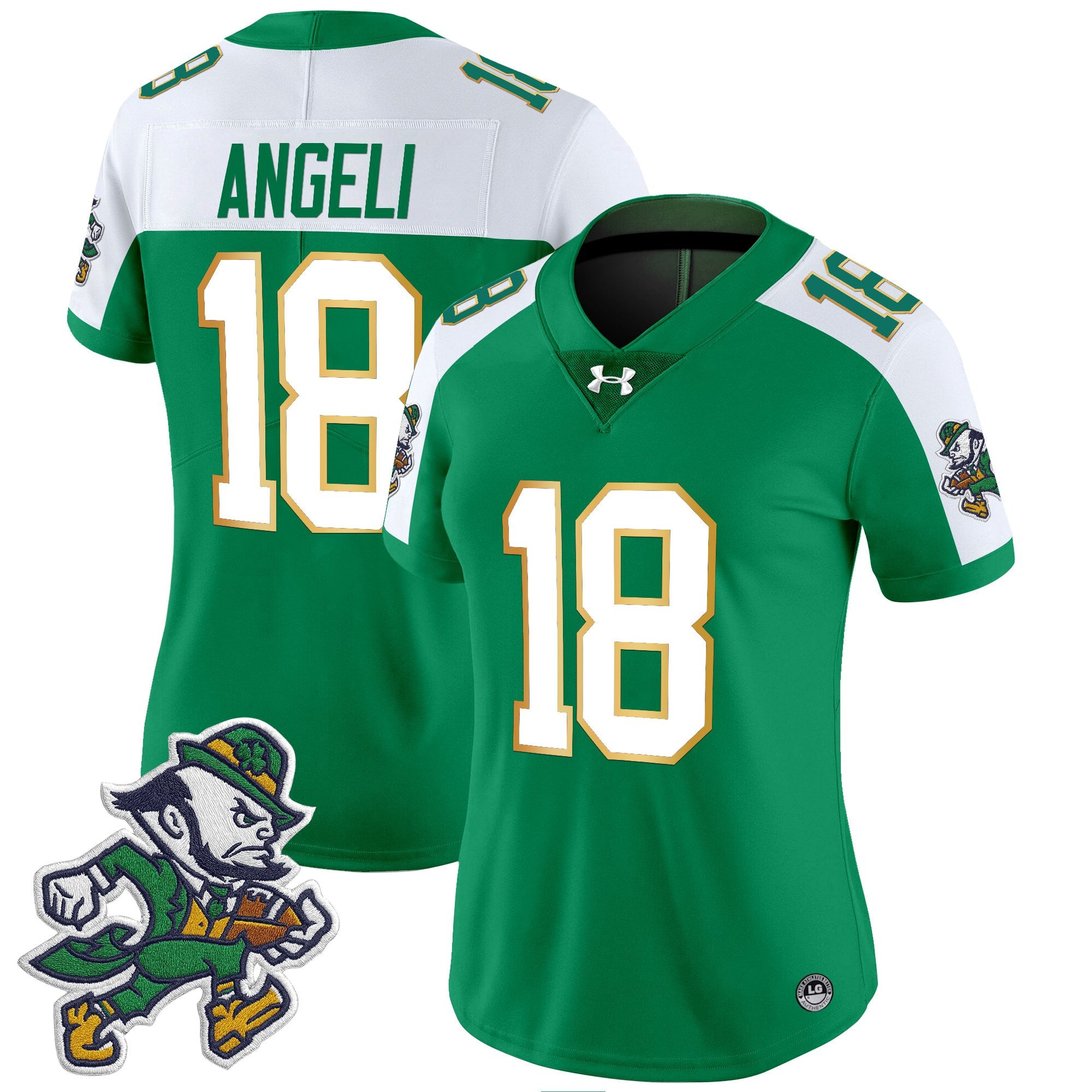 Women's Notre Dame Fighting Irish 2025 'Gridiron Leprechaun Edition' Vapor Limited Jersey – All Stitched