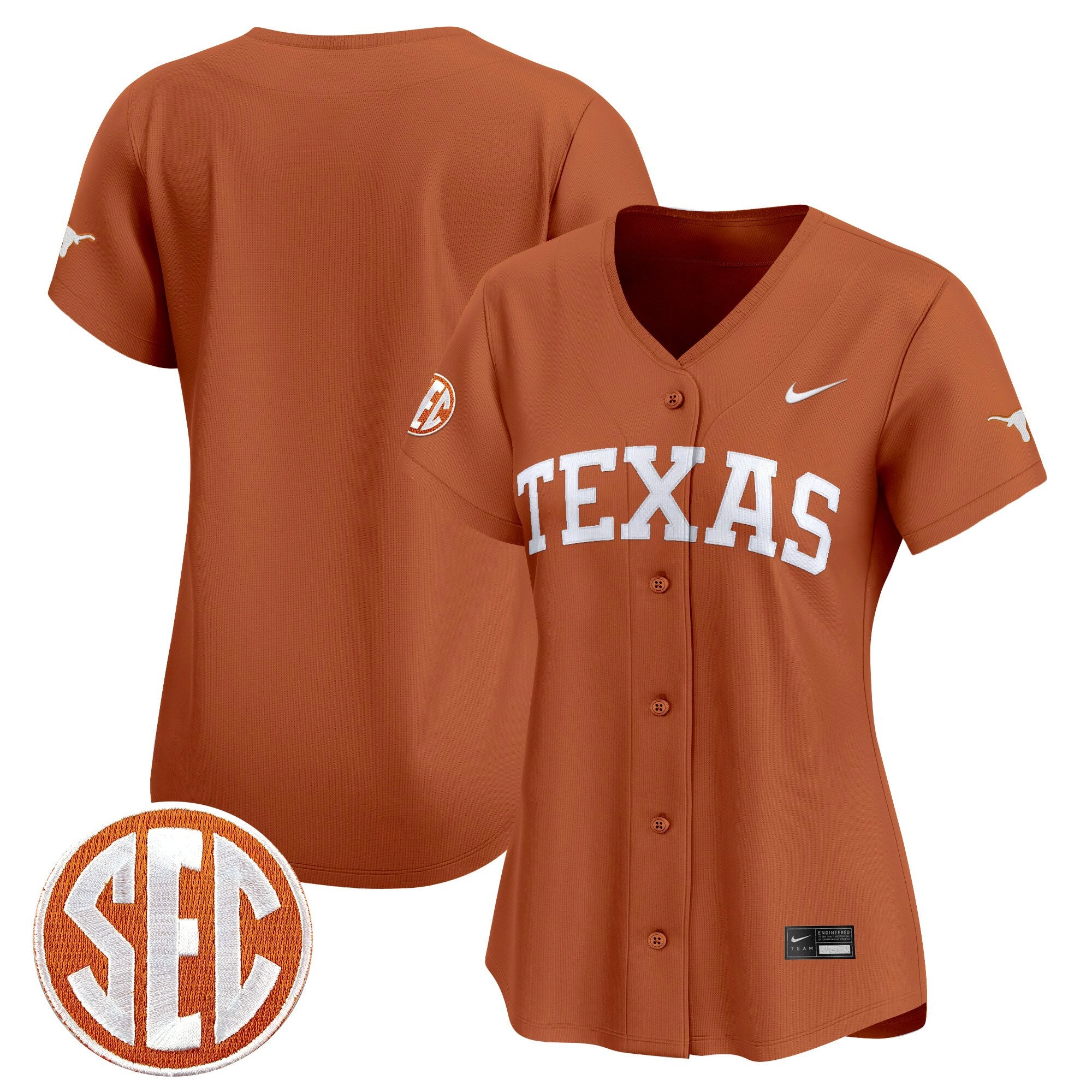 Women's Texas Longhorns 2025 Vapor Baseball Jersey - All Stitched
