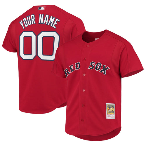Boston Red Sox Throwback Custom Jersey - Cooperstown Collection - All Stitched