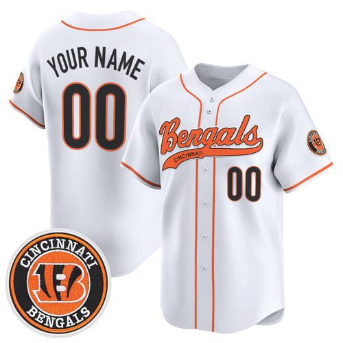 Cincinnati Bengals 2025 Vapor Limited Baseball Custom Jersey - All Stitched