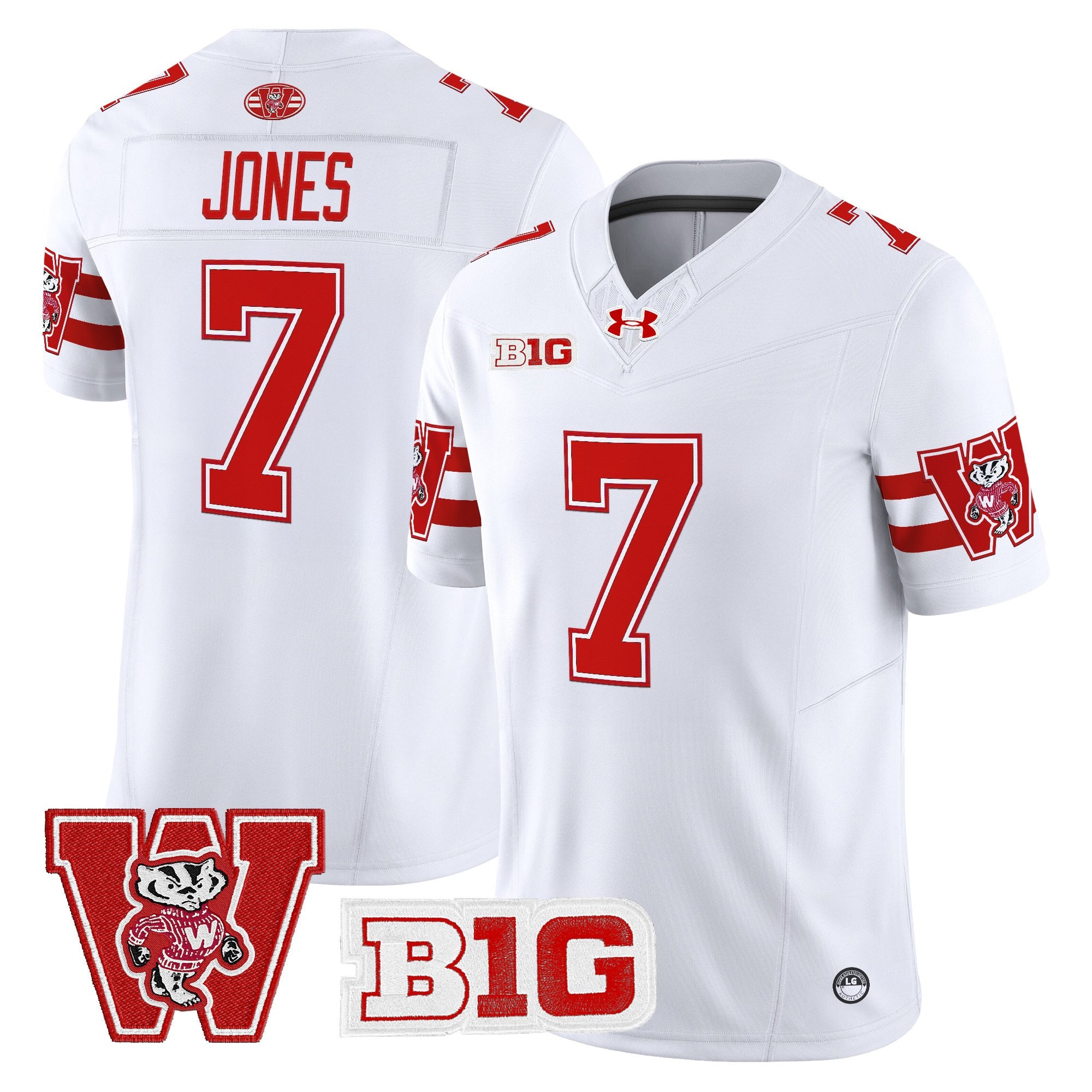Men's Wisconsin Badgers Throwback Vapor Limited Jersey - All Stitched