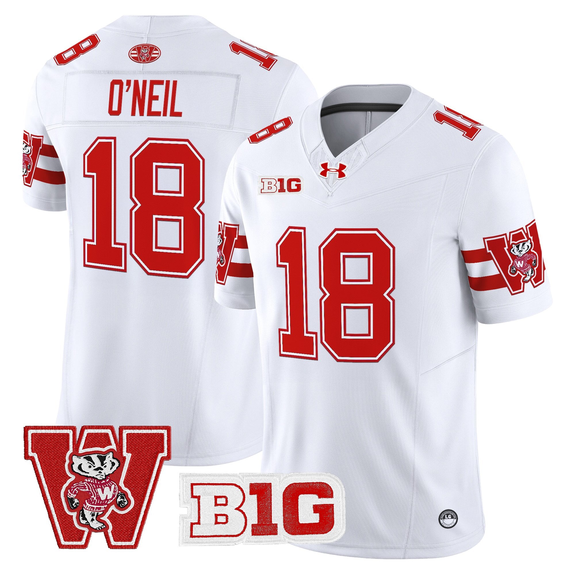Men's Wisconsin Badgers Throwback Vapor Limited Jersey - All Stitched