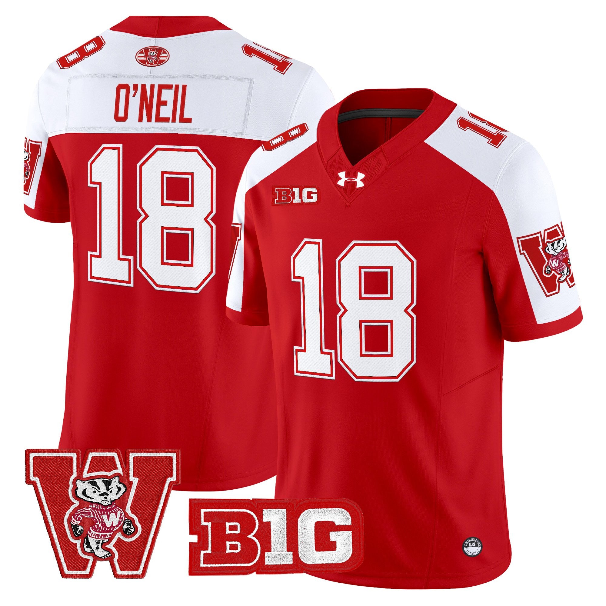 Men's Wisconsin Badgers Throwback Vapor Limited Jersey - All Stitched